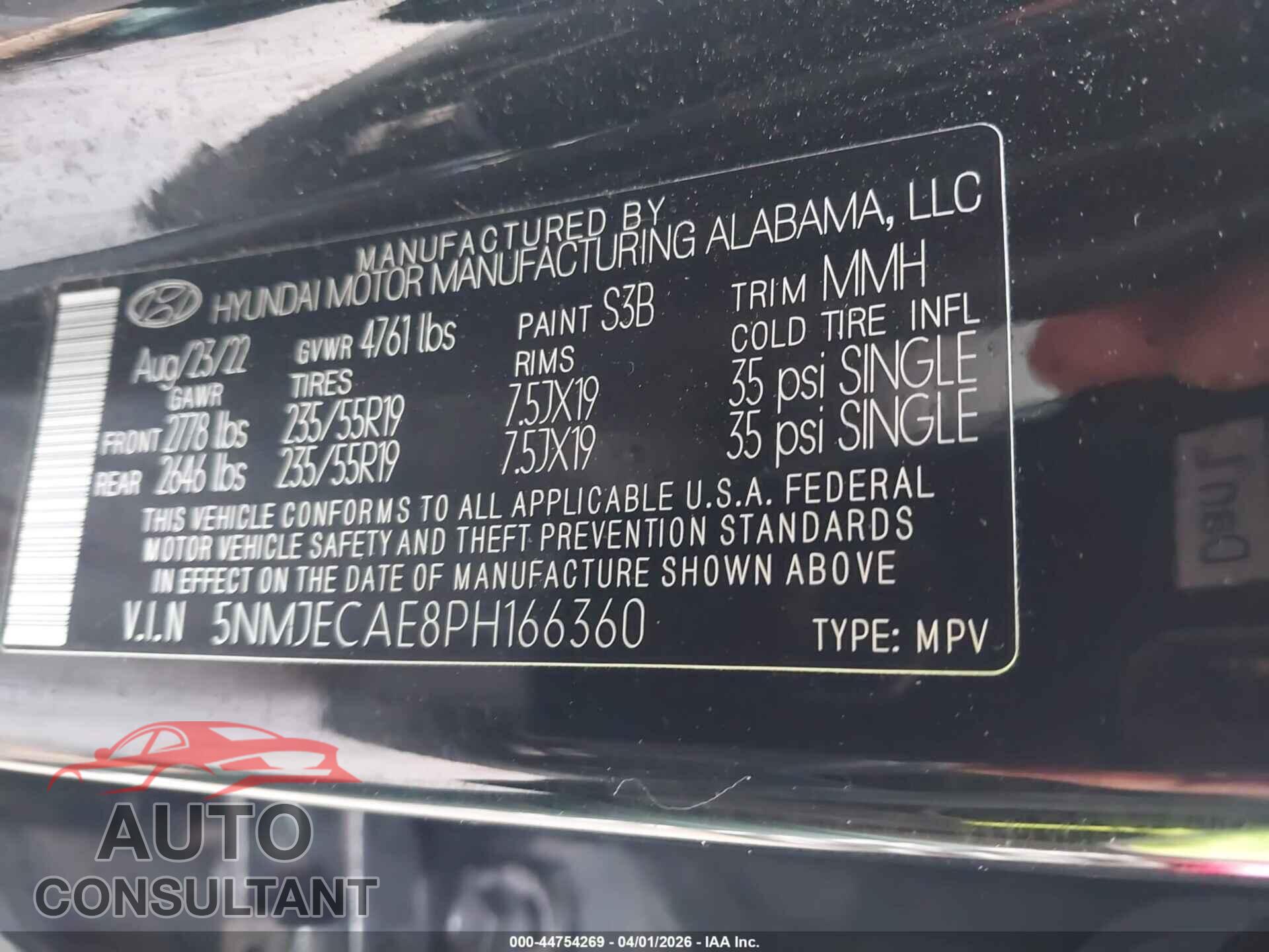 HYUNDAI TUCSON 2023 - 5NMJECAE8PH166360
