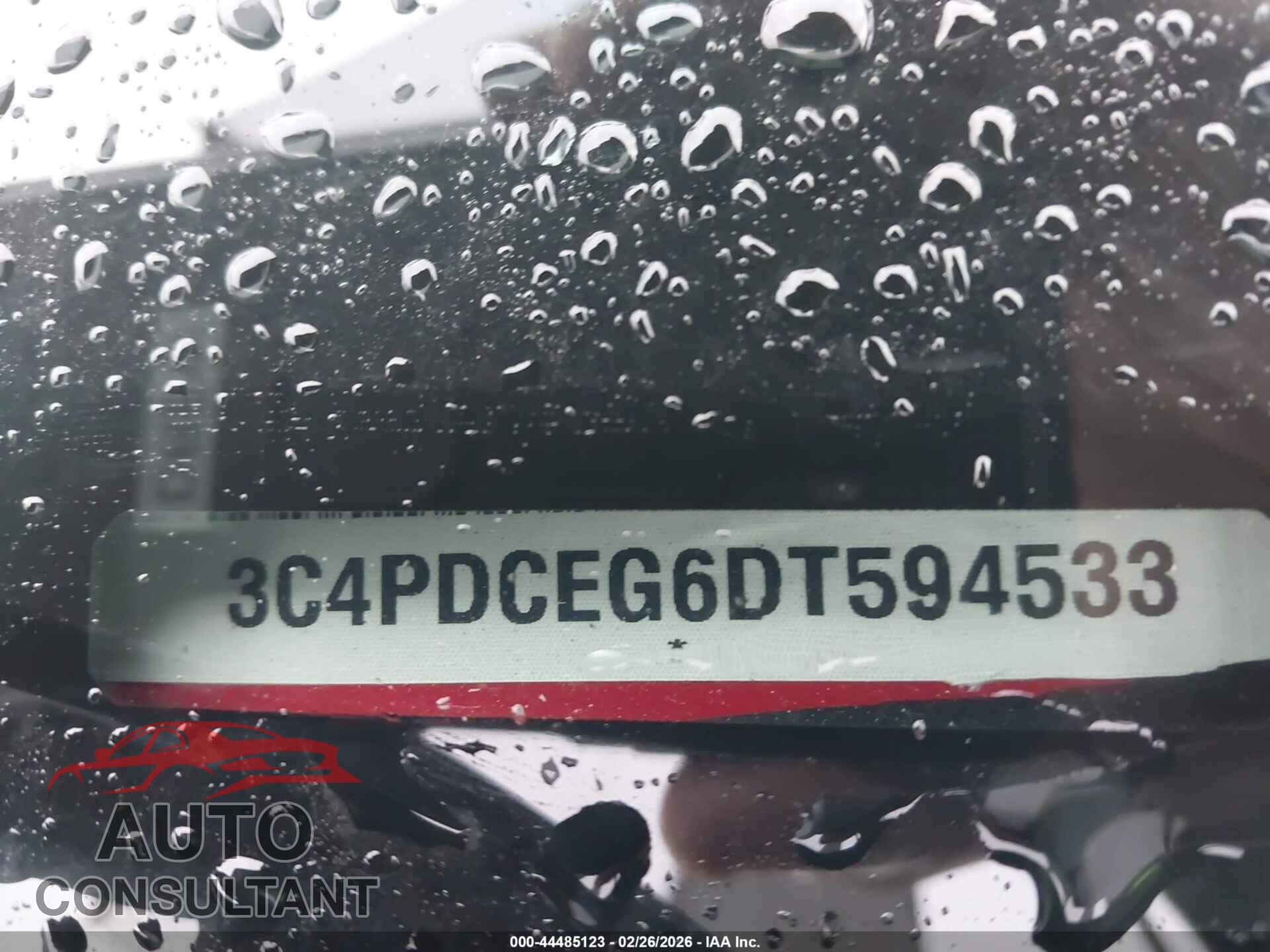 DODGE JOURNEY 2013 - 3C4PDCEG6DT594533