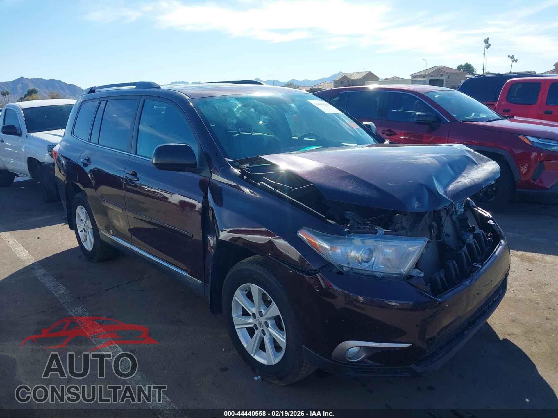 TOYOTA HIGHLANDER 2012 - 5TDBK3EH2CS143245