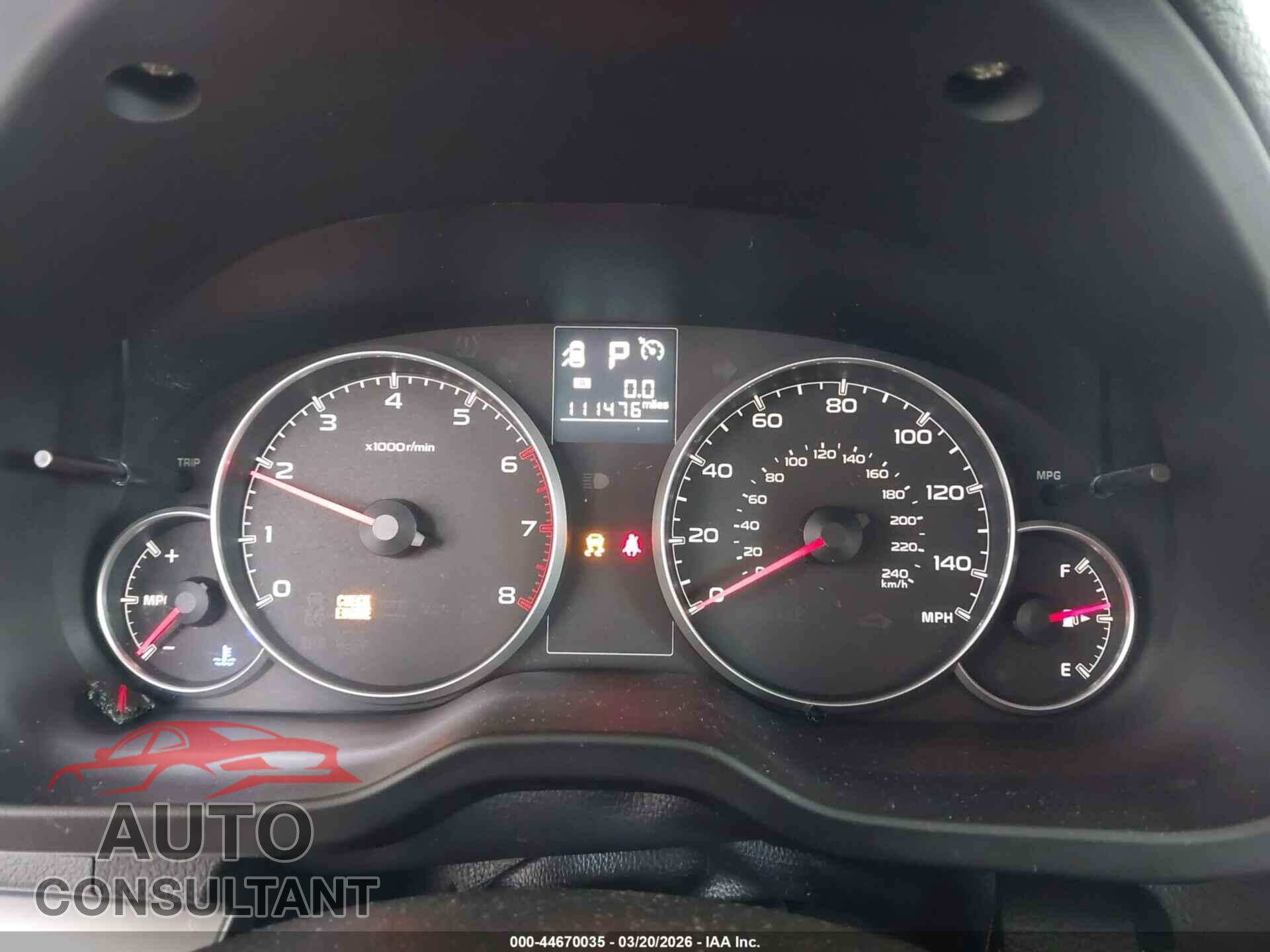 SUBARU OUTBACK 2014 - 4S4BRBCC9E3264920