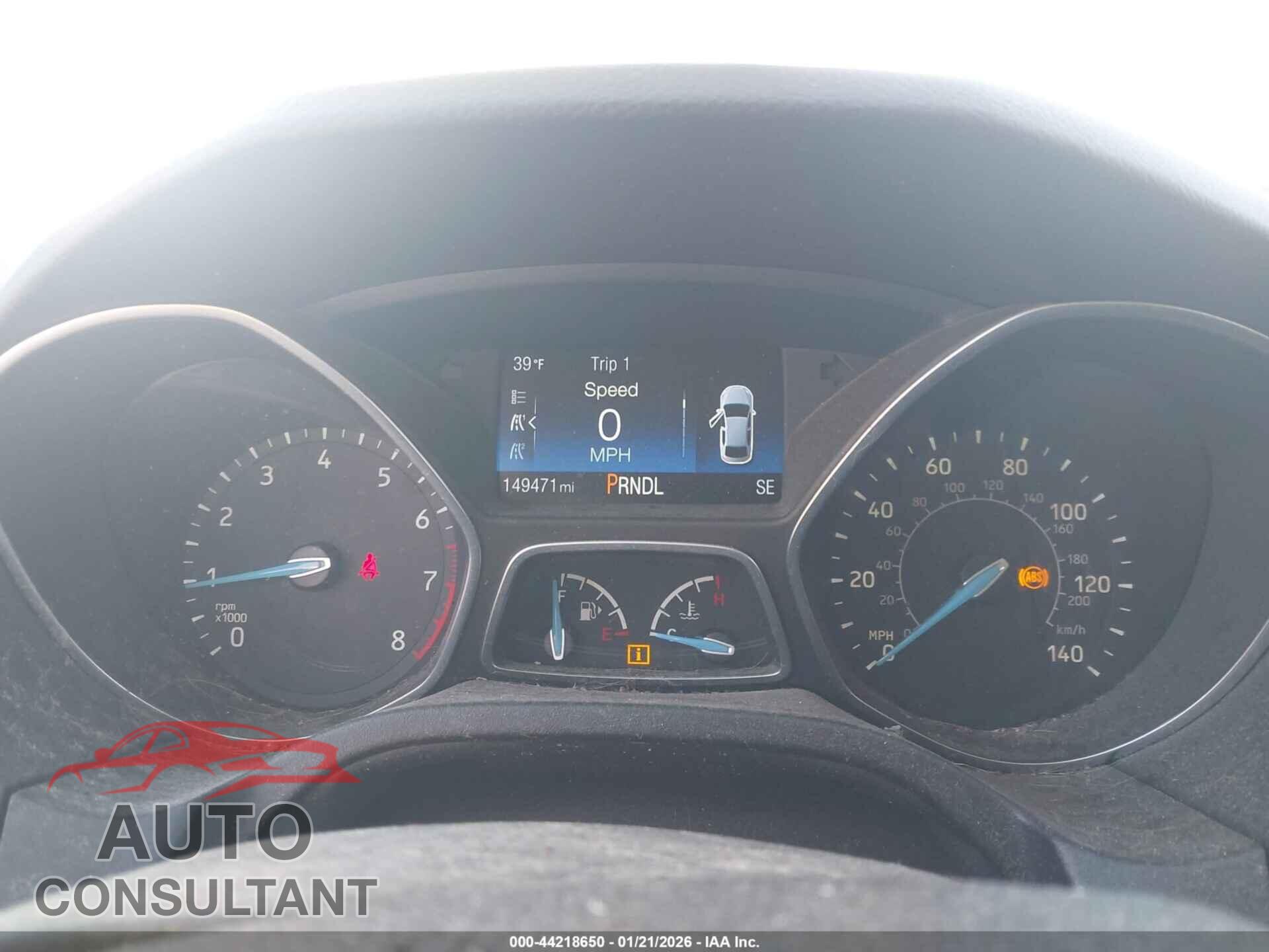 FORD FOCUS 2017 - 1FADP3K26HL223687