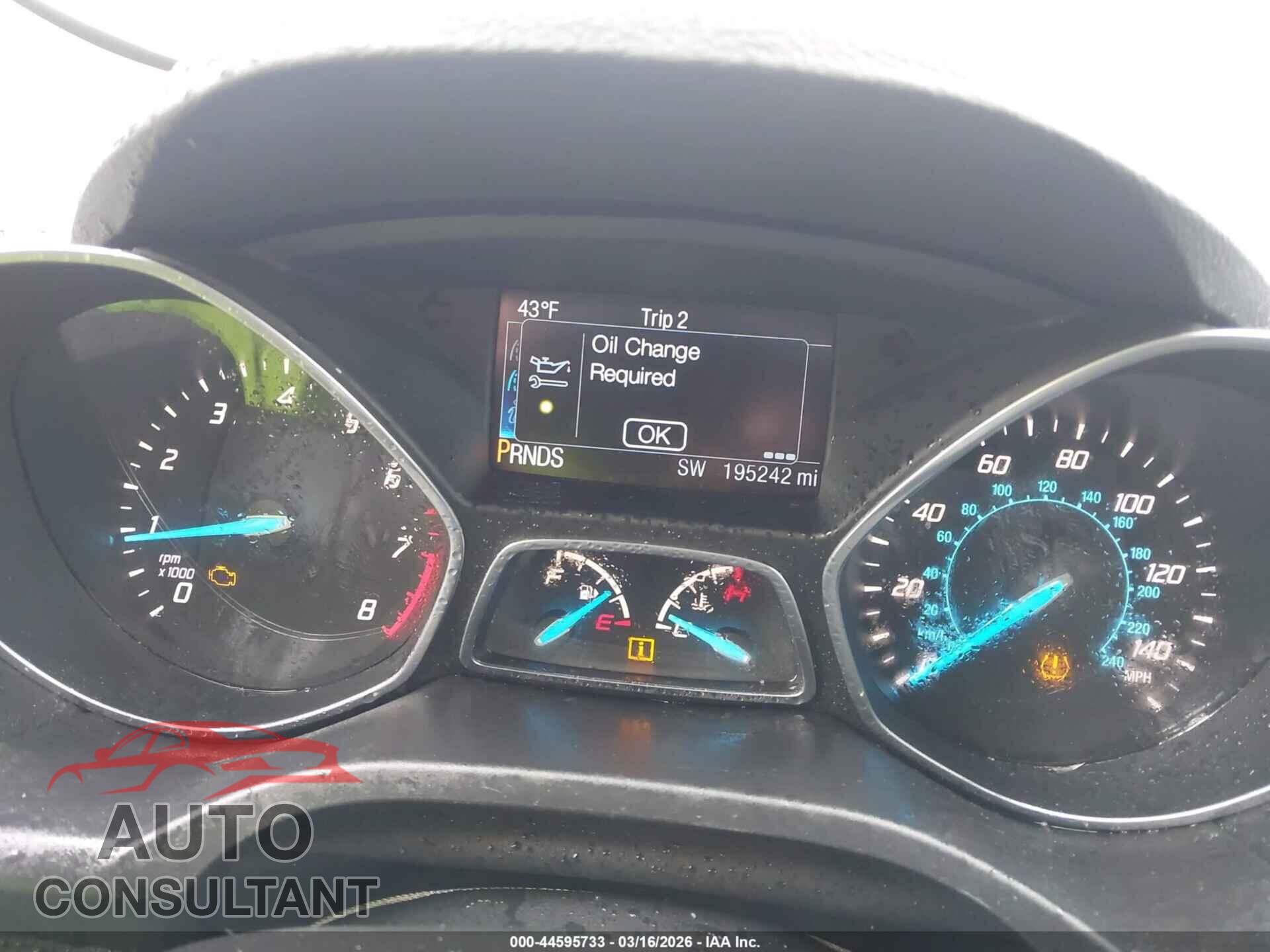 FORD ESCAPE 2016 - 1FMCU9J95GUB92811