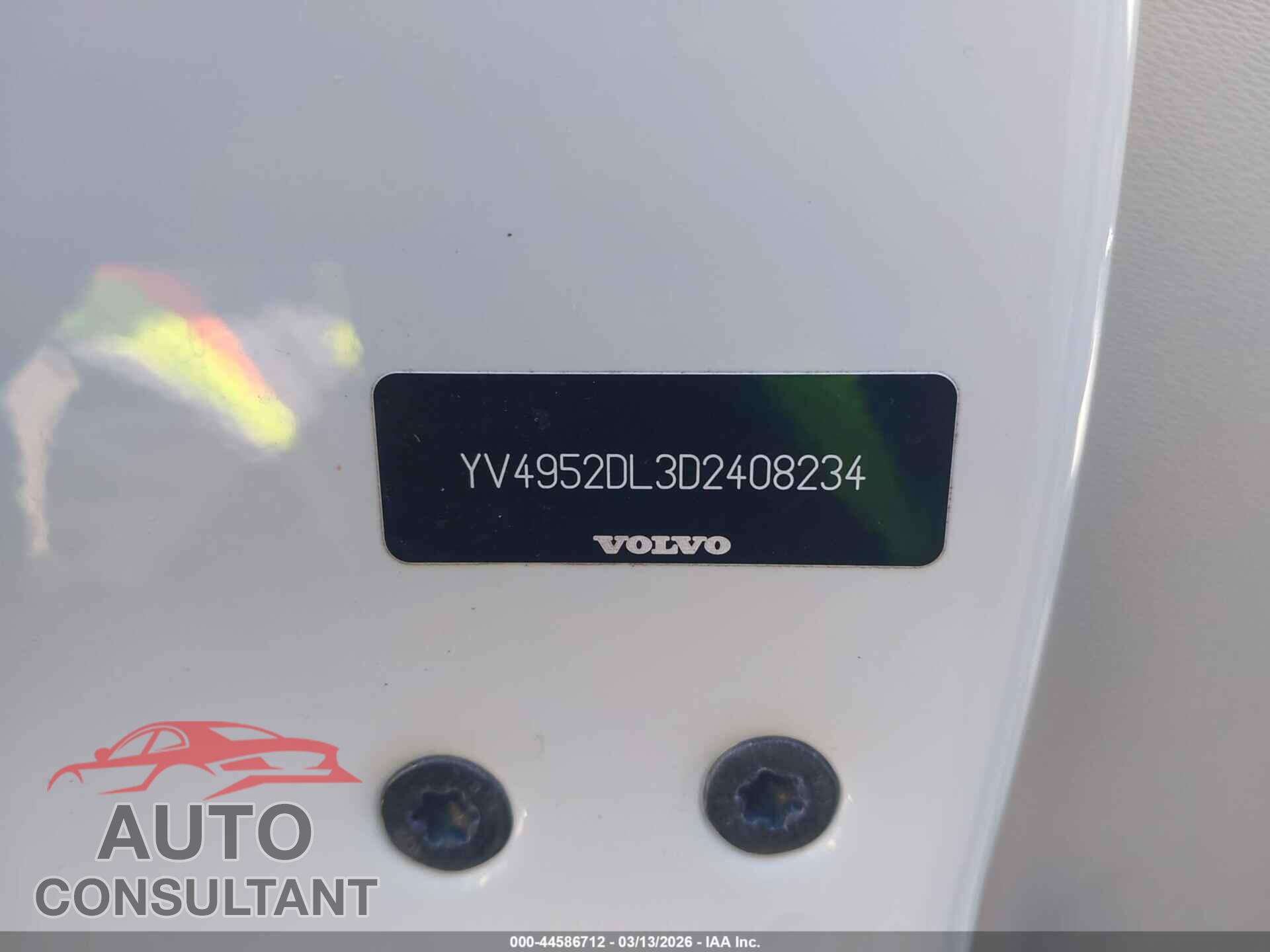 VOLVO XC60 2013 - YV4952DL3D2408234