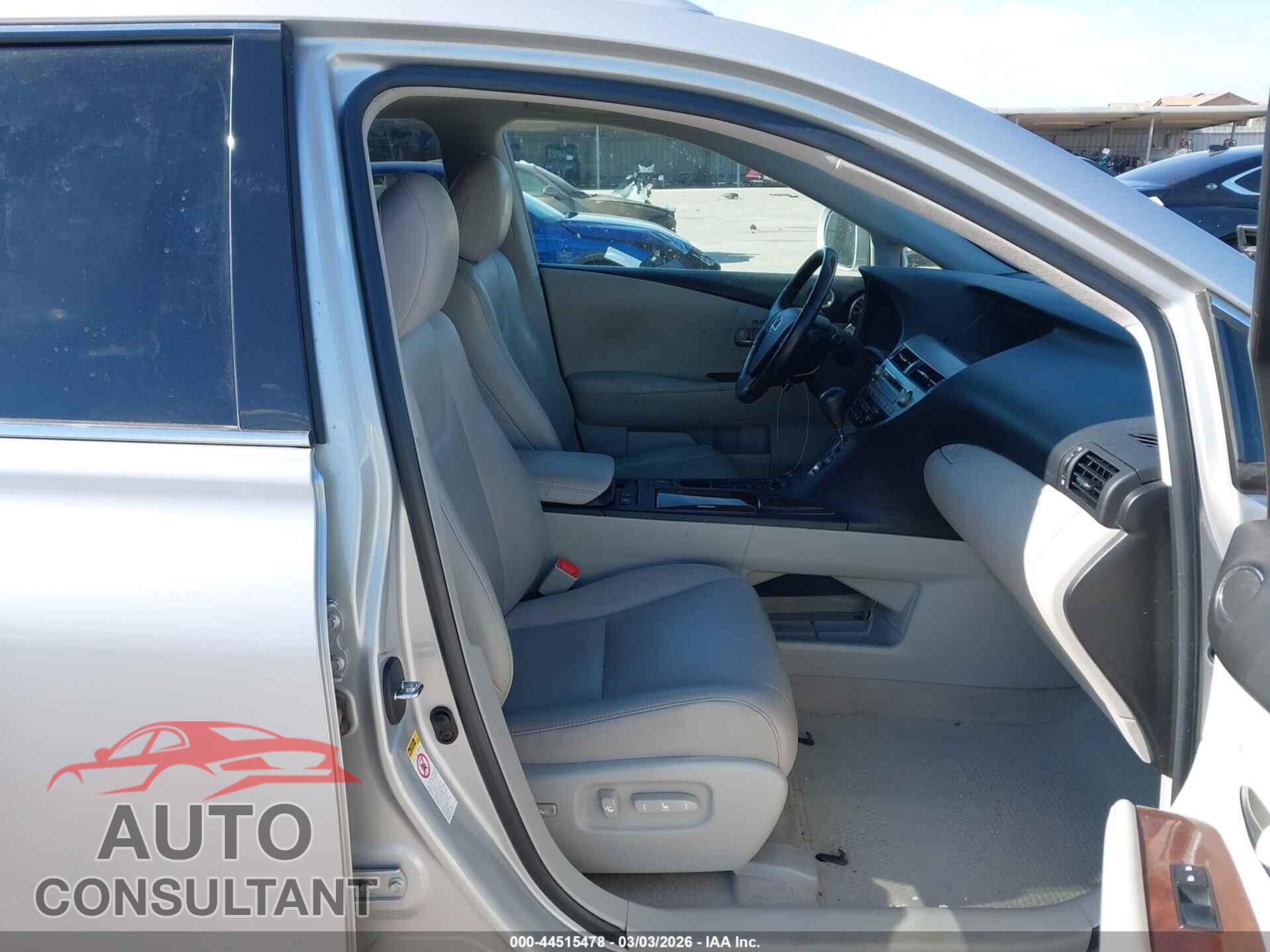 LEXUS RX 350 2011 - 2T2ZK1BA3BC063126
