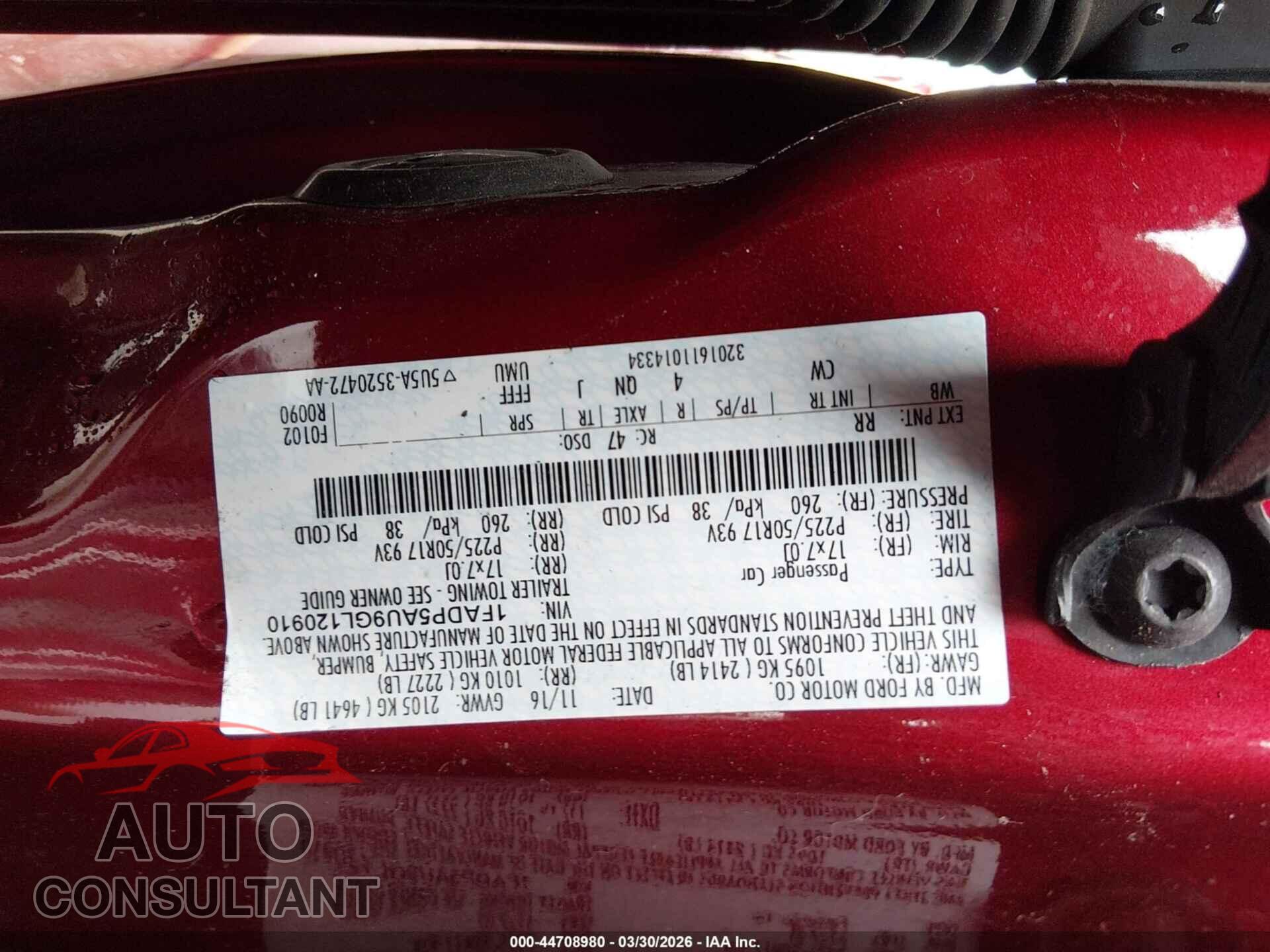 FORD C-MAX HYBRID 2016 - 1FADP5AU9GL120910