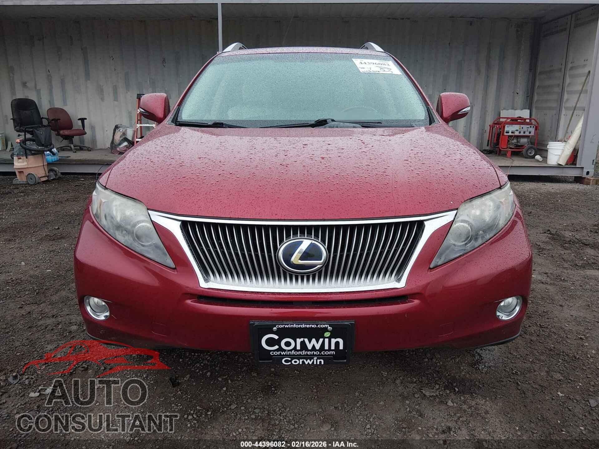 LEXUS RX 450H 2010 - JTJBC1BA2A2020510