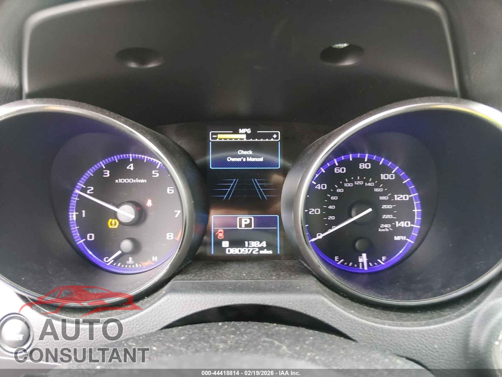 SUBARU OUTBACK 2018 - 4S4BSANC4J3215467
