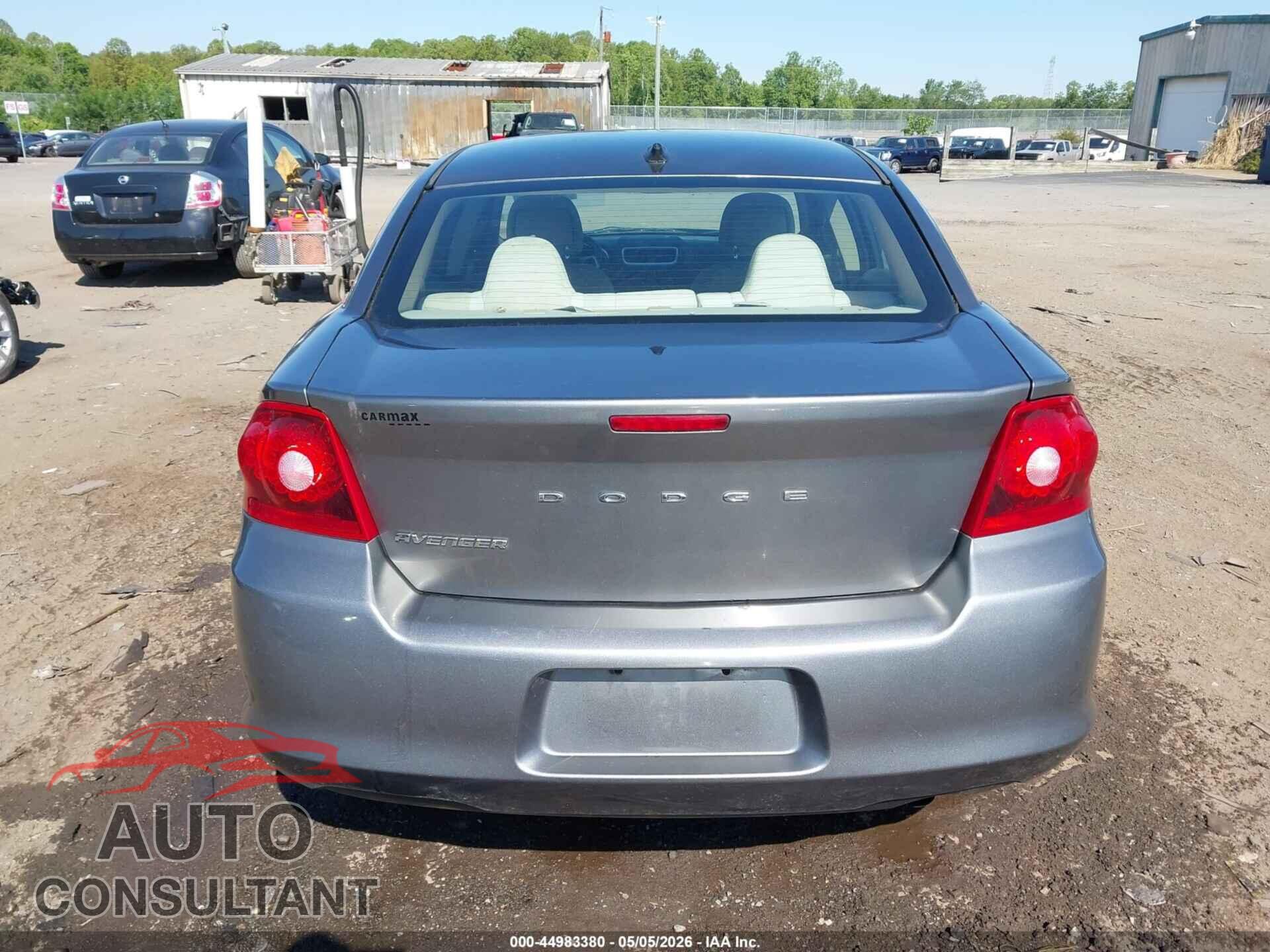 DODGE AVENGER 2012 - 1C3CDZCBXCN167688