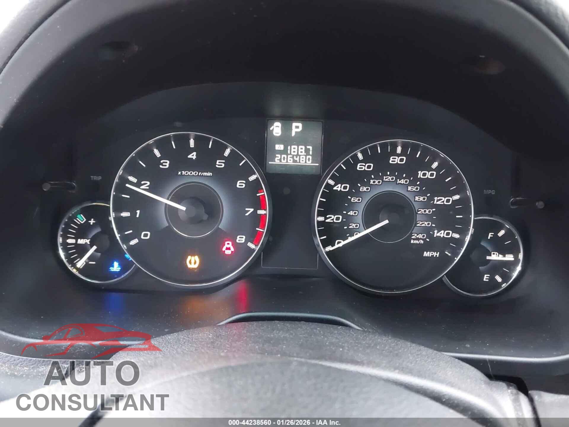 SUBARU LEGACY 2011 - 4S3BMBF67B3250843