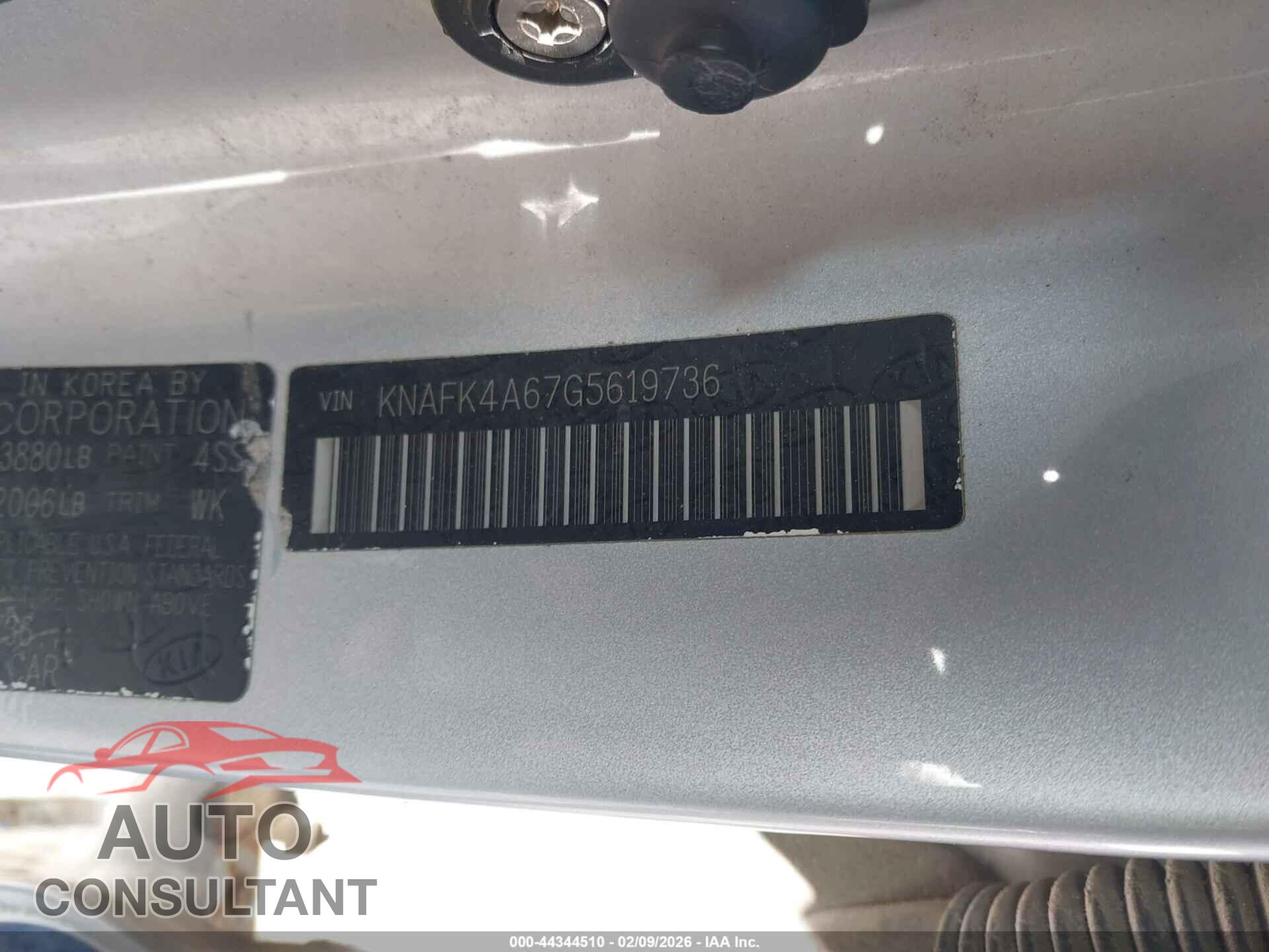 KIA FORTE 2016 - KNAFK4A67G5619736