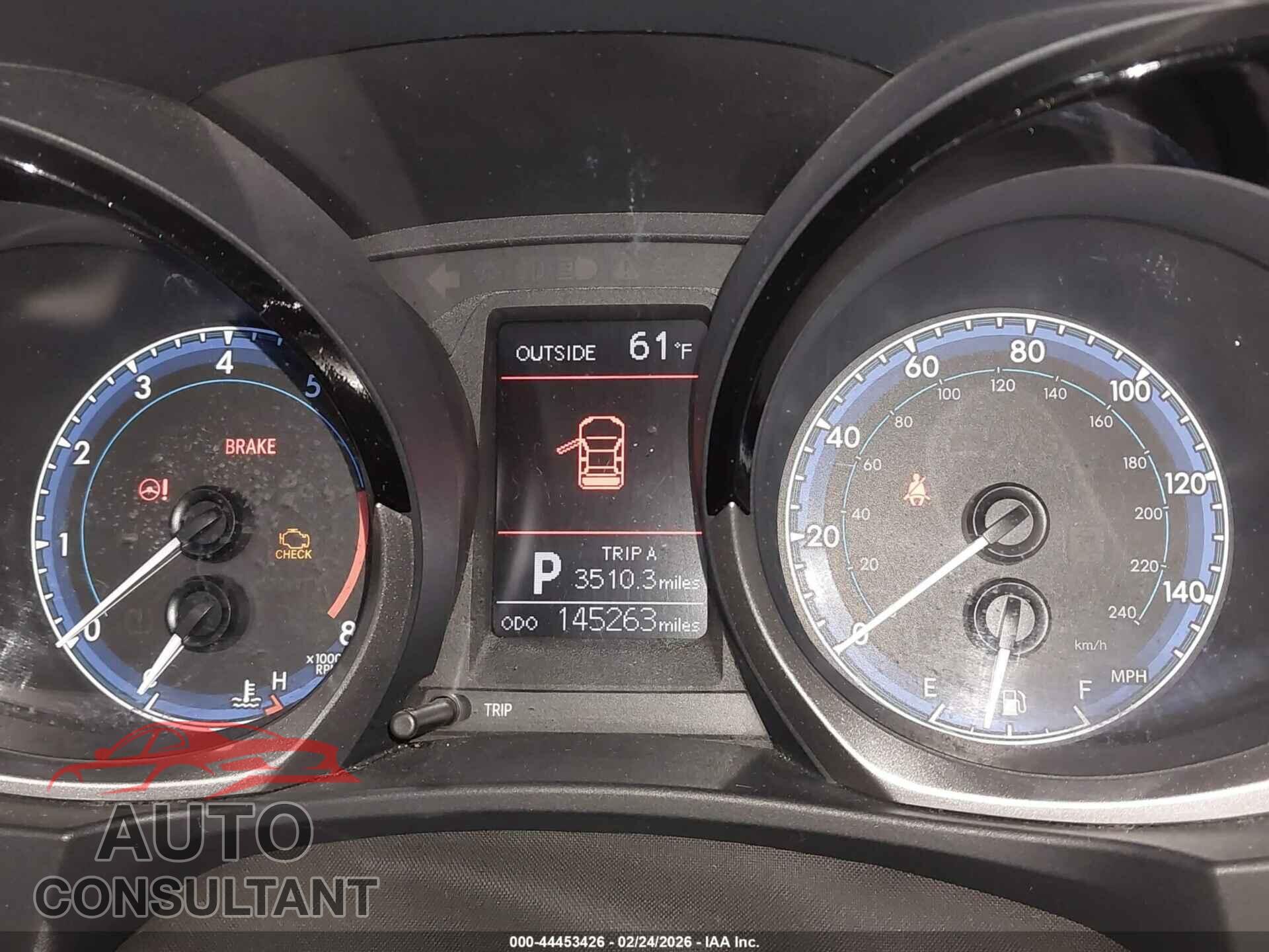 TOYOTA COROLLA 2016 - 2T1BURHE0GC608277