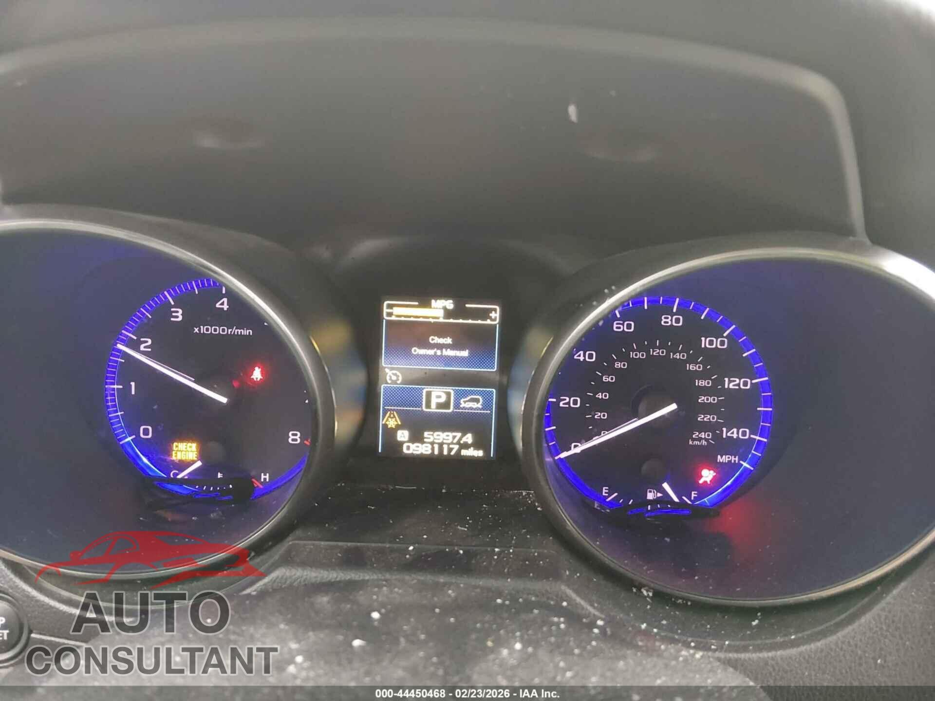 SUBARU OUTBACK 2016 - 4S4BSACC2G3251508