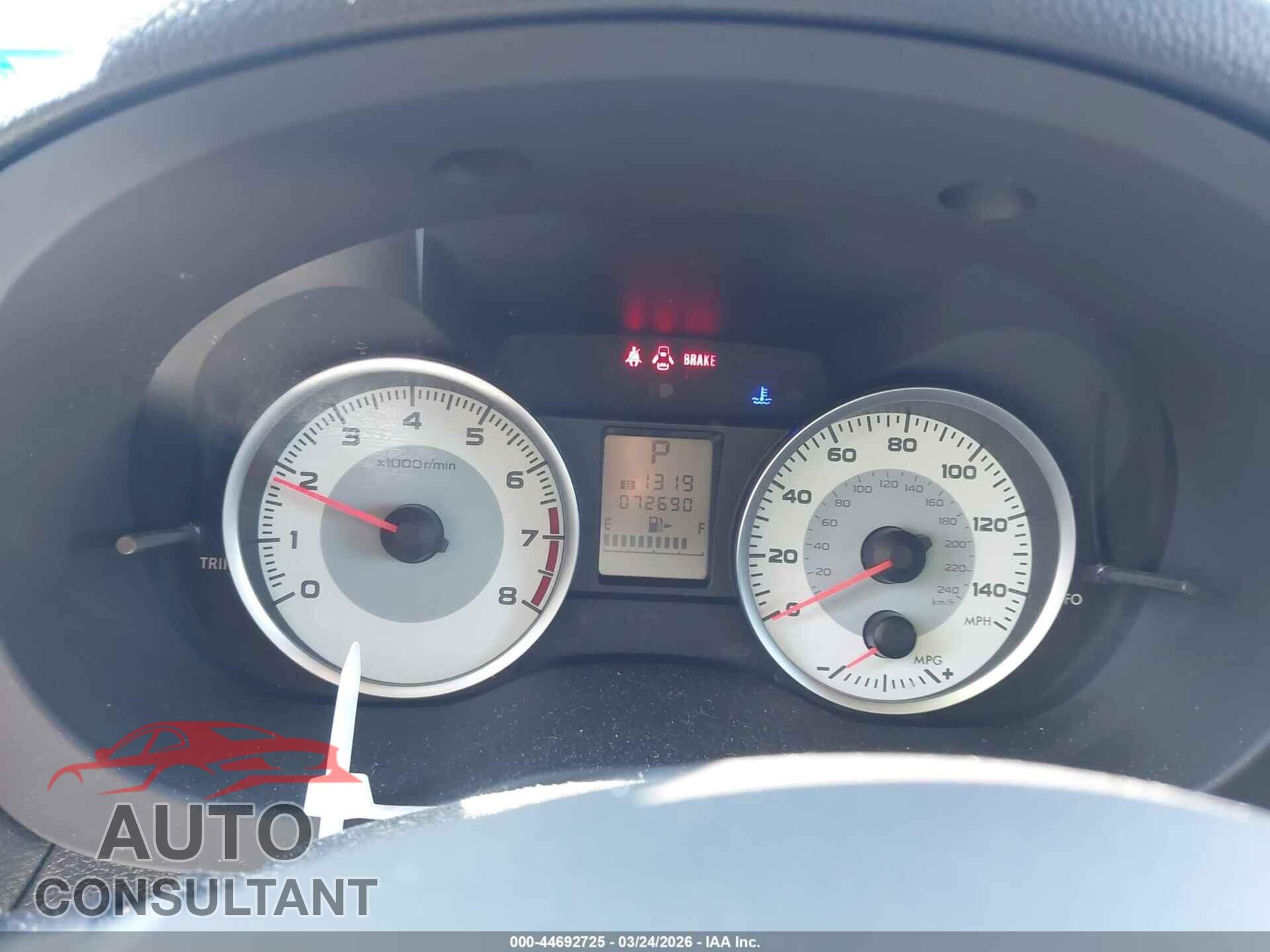 SUBARU IMPREZA 2012 - JF1GPAC61CH246650