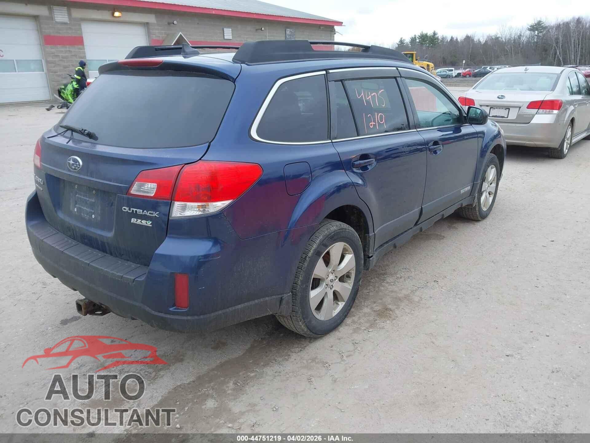 SUBARU OUTBACK 2011 - 4S4BRBJC7B3434223