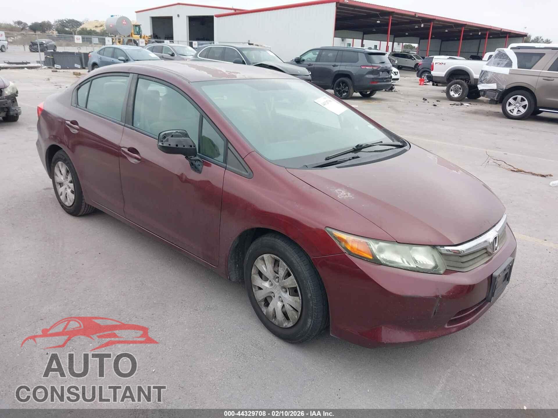 HONDA CIVIC 2012 - 2HGFB2F5XCH599851