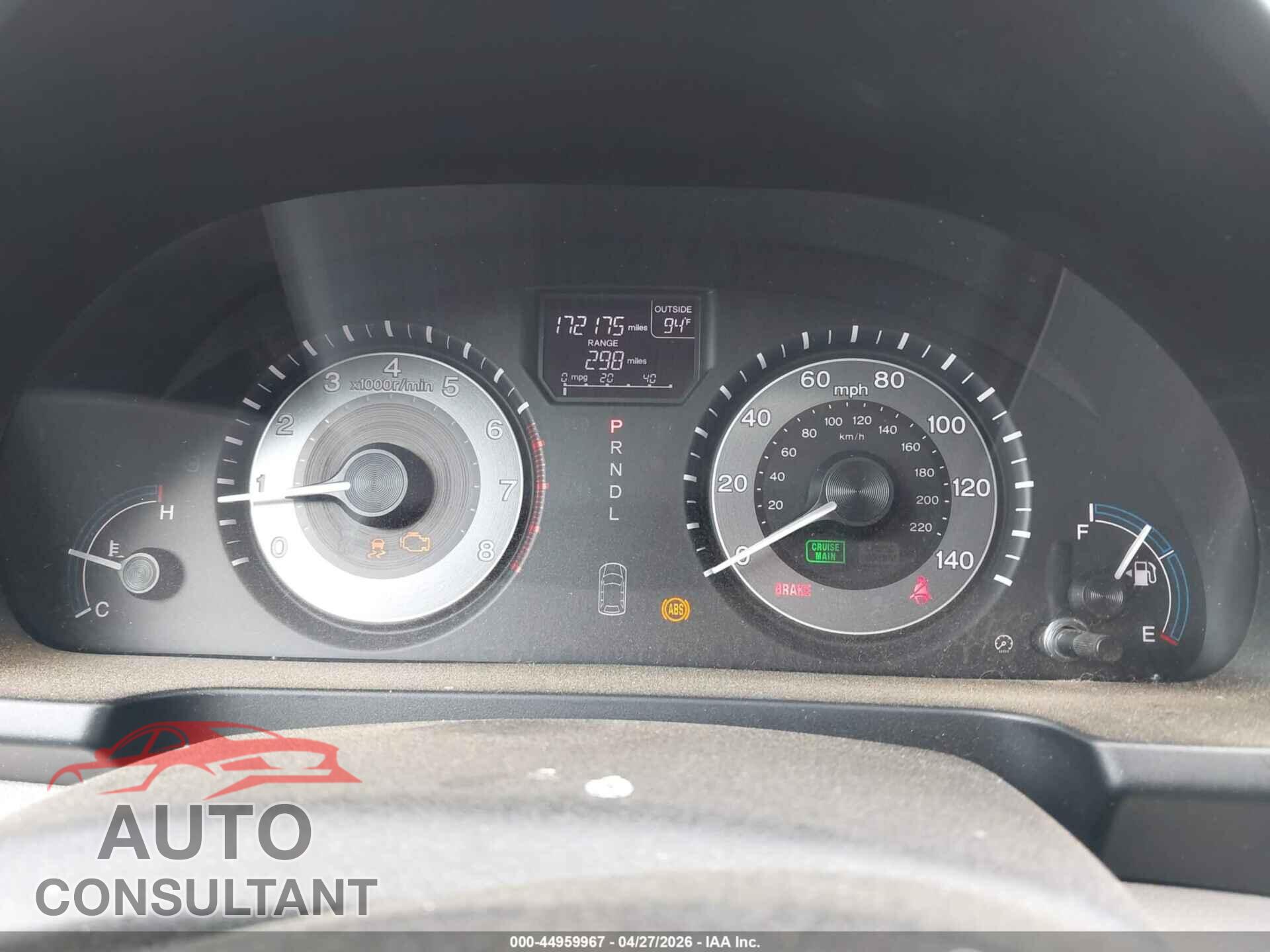 HONDA ODYSSEY 2013 - 5FNRL5H61DB031835