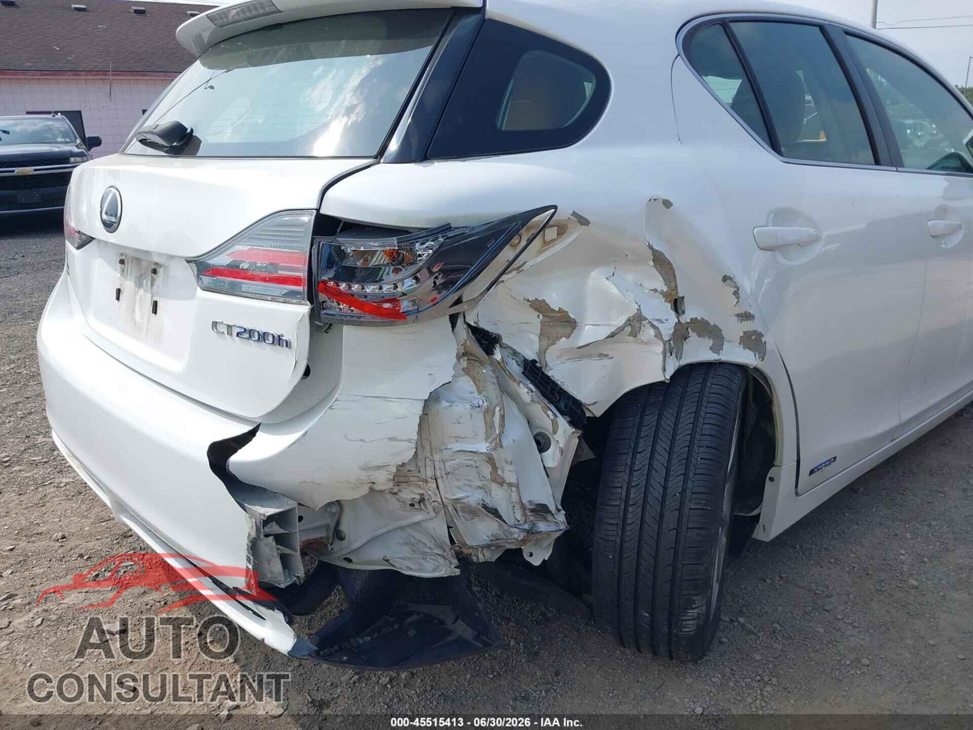 LEXUS CT 200H 2013 - JTHKD5BH2D2171788