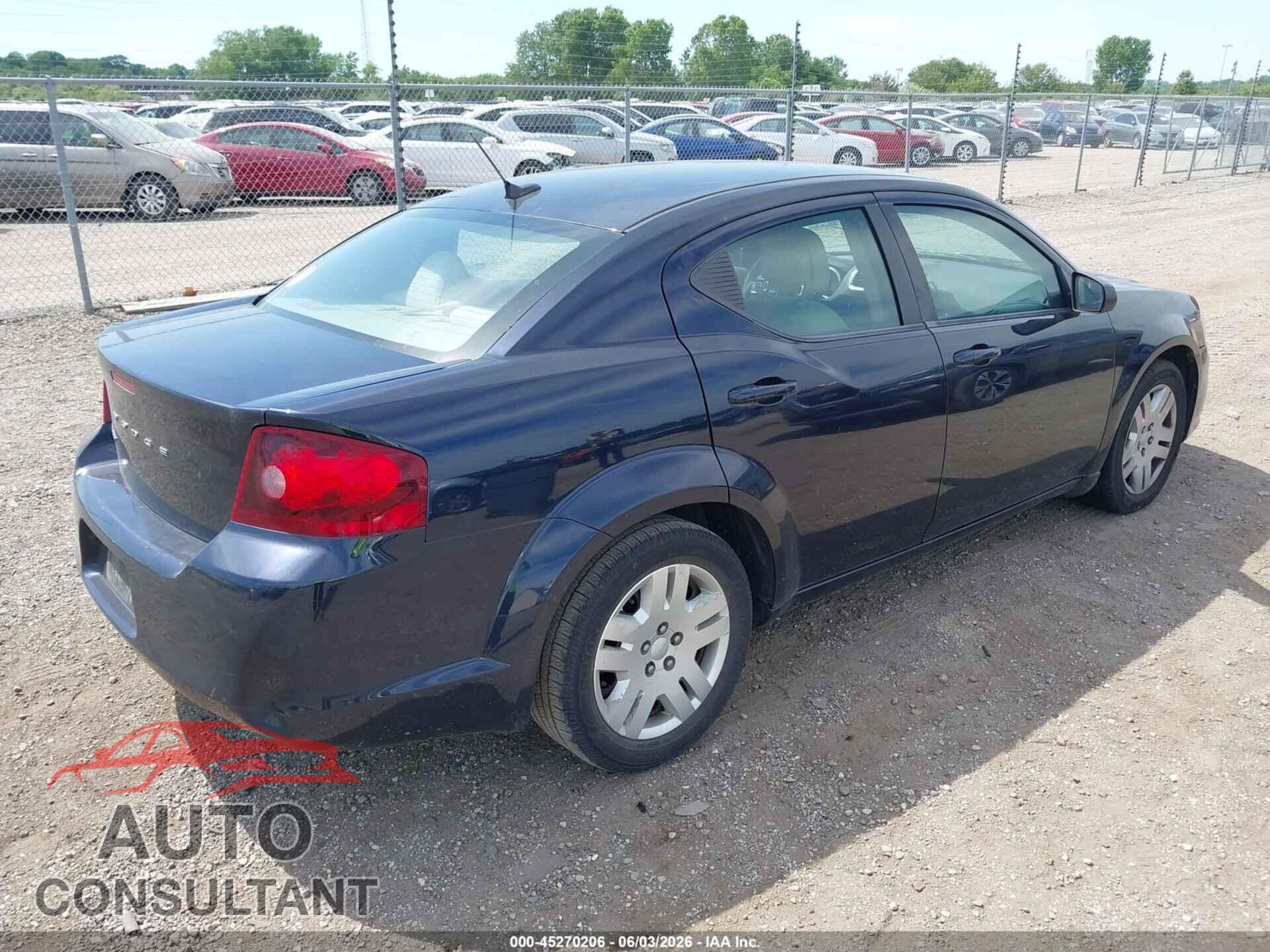 DODGE AVENGER 2012 - 1C3CDZAB3CN211775