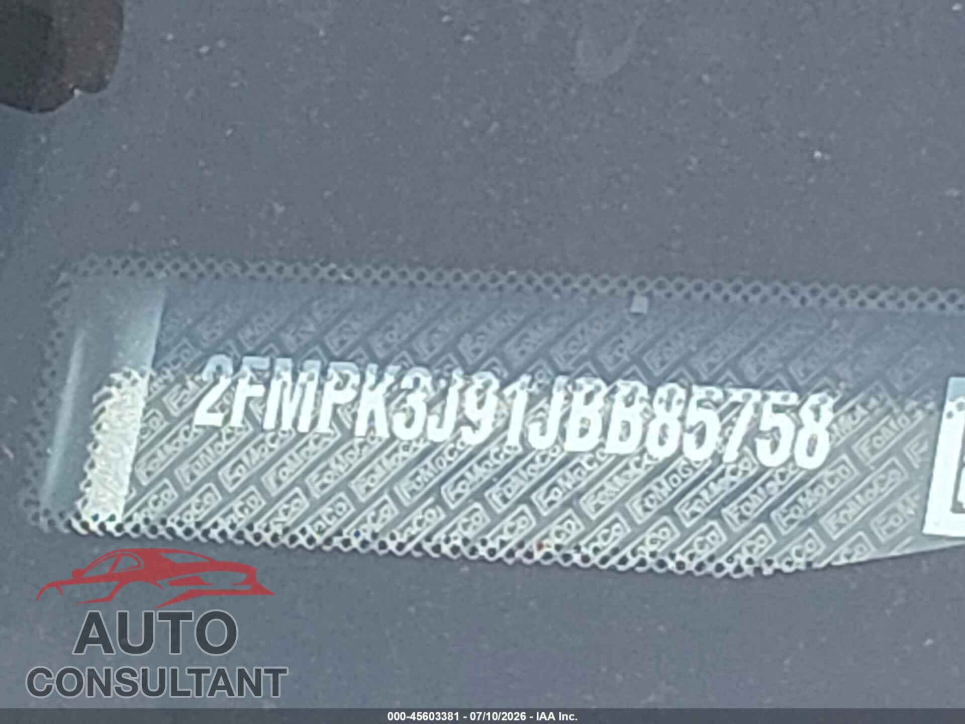 FORD EDGE 2018 - 2FMPK3J91JBB85758