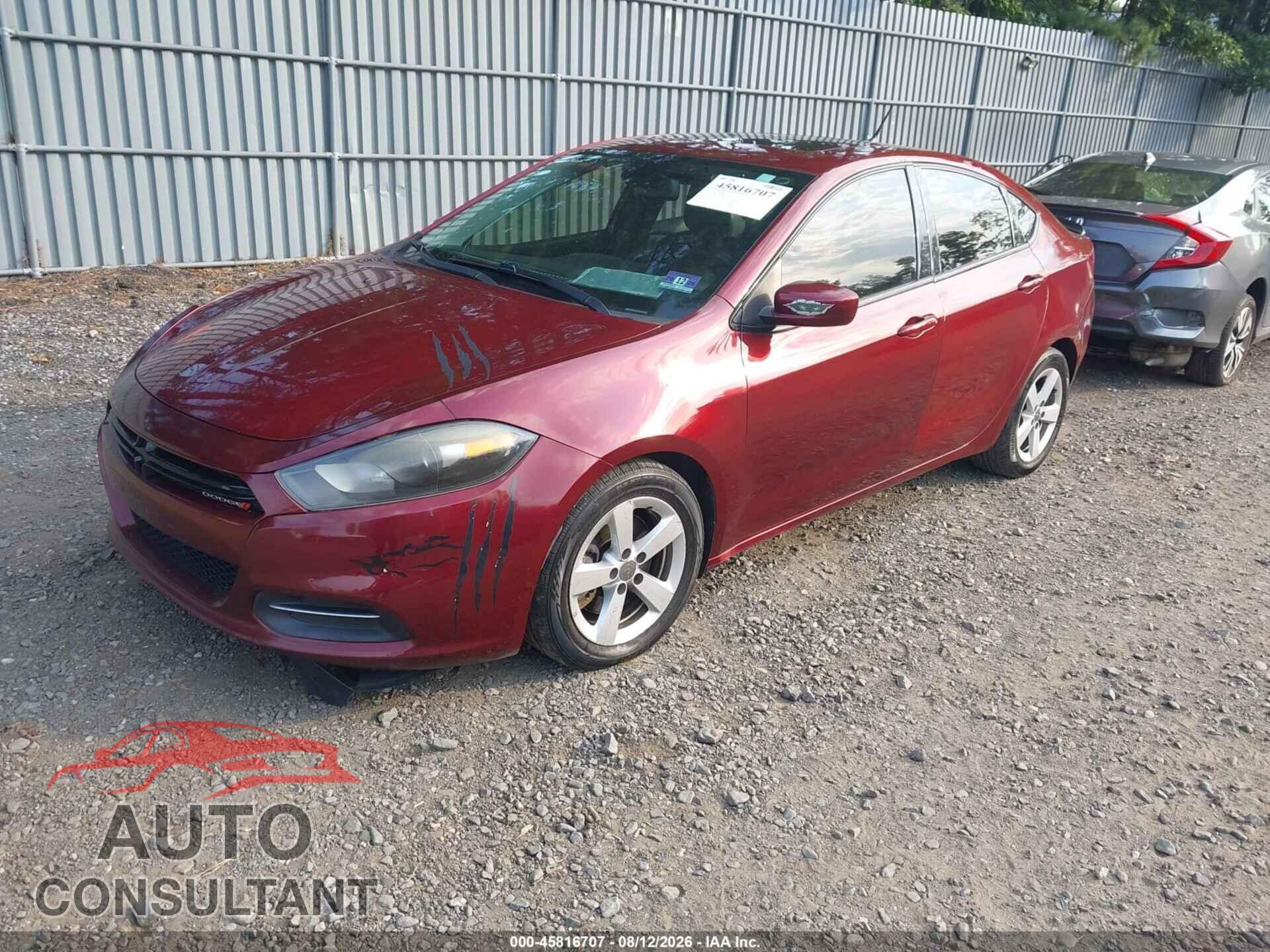 DODGE DART 2015 - 1C3CDFBB6FD368868