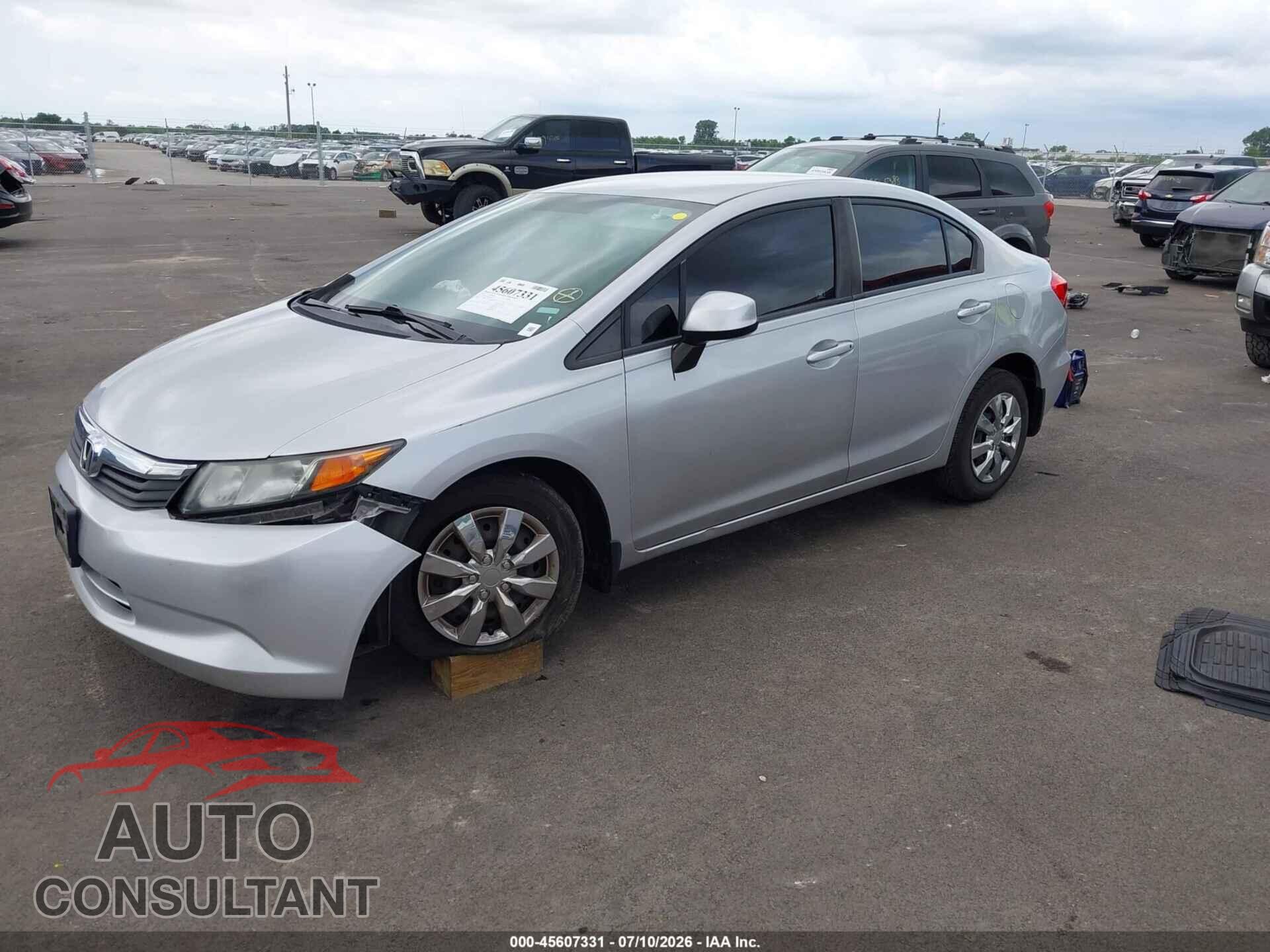 HONDA CIVIC 2012 - 19XFB2F59CE087640