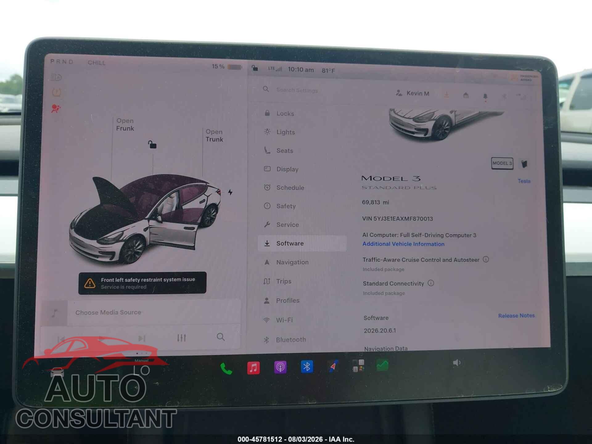 TESLA MODEL 3 2021 - 5YJ3E1EAXMF870013