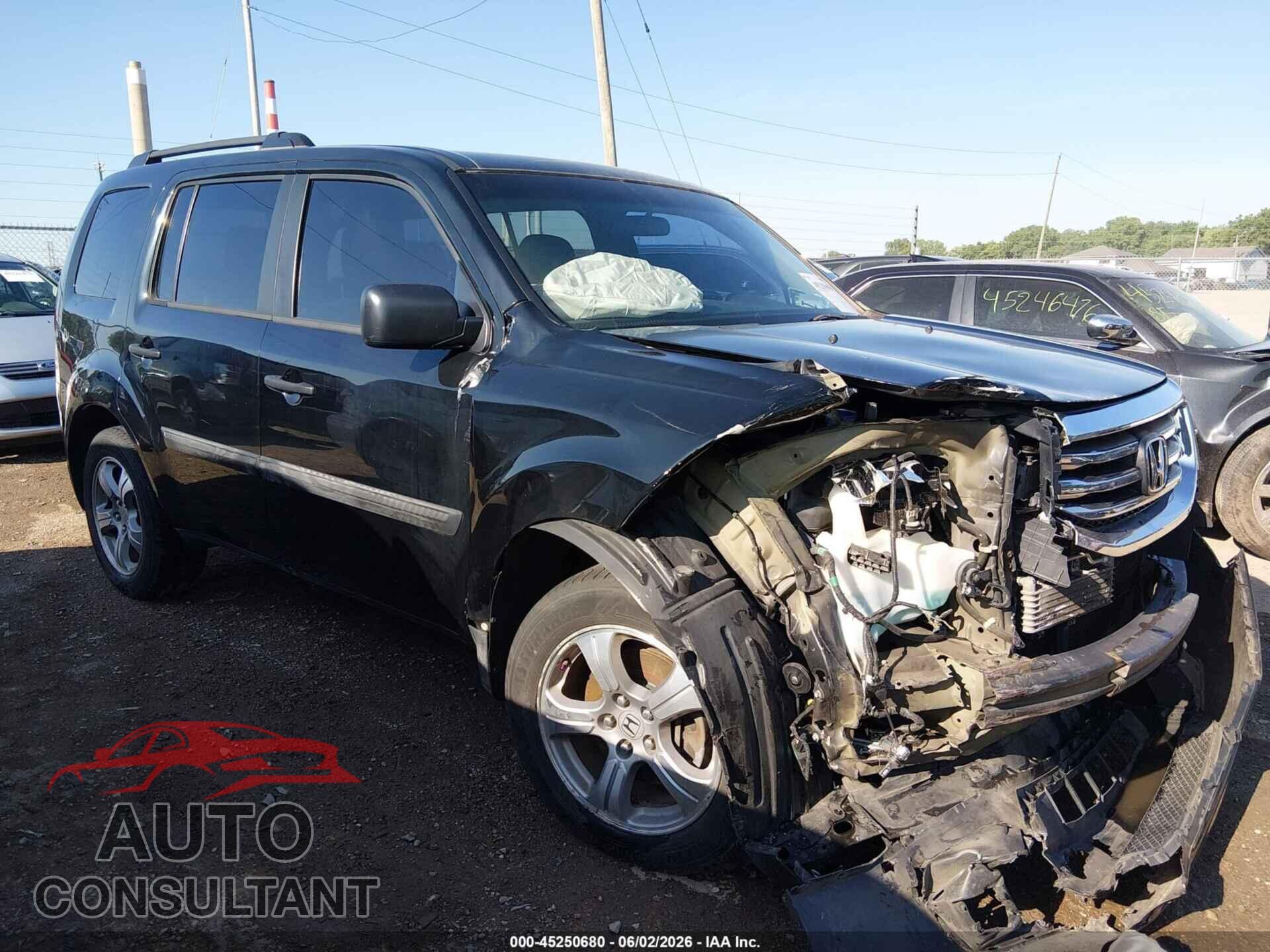 HONDA PILOT 2012 - 5FNYF4H22CB013241