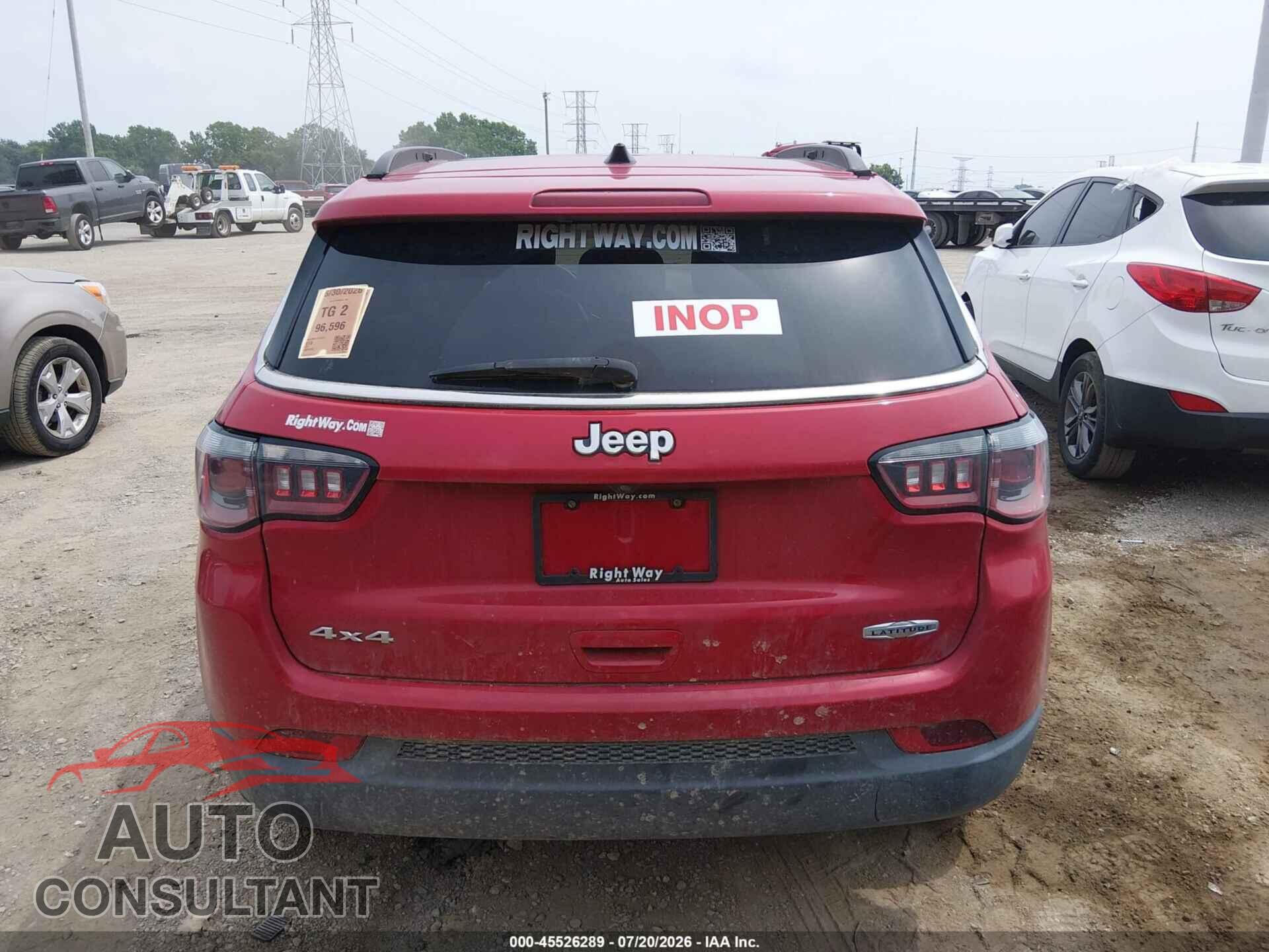 JEEP COMPASS 2018 - 3C4NJDBB7JT161376