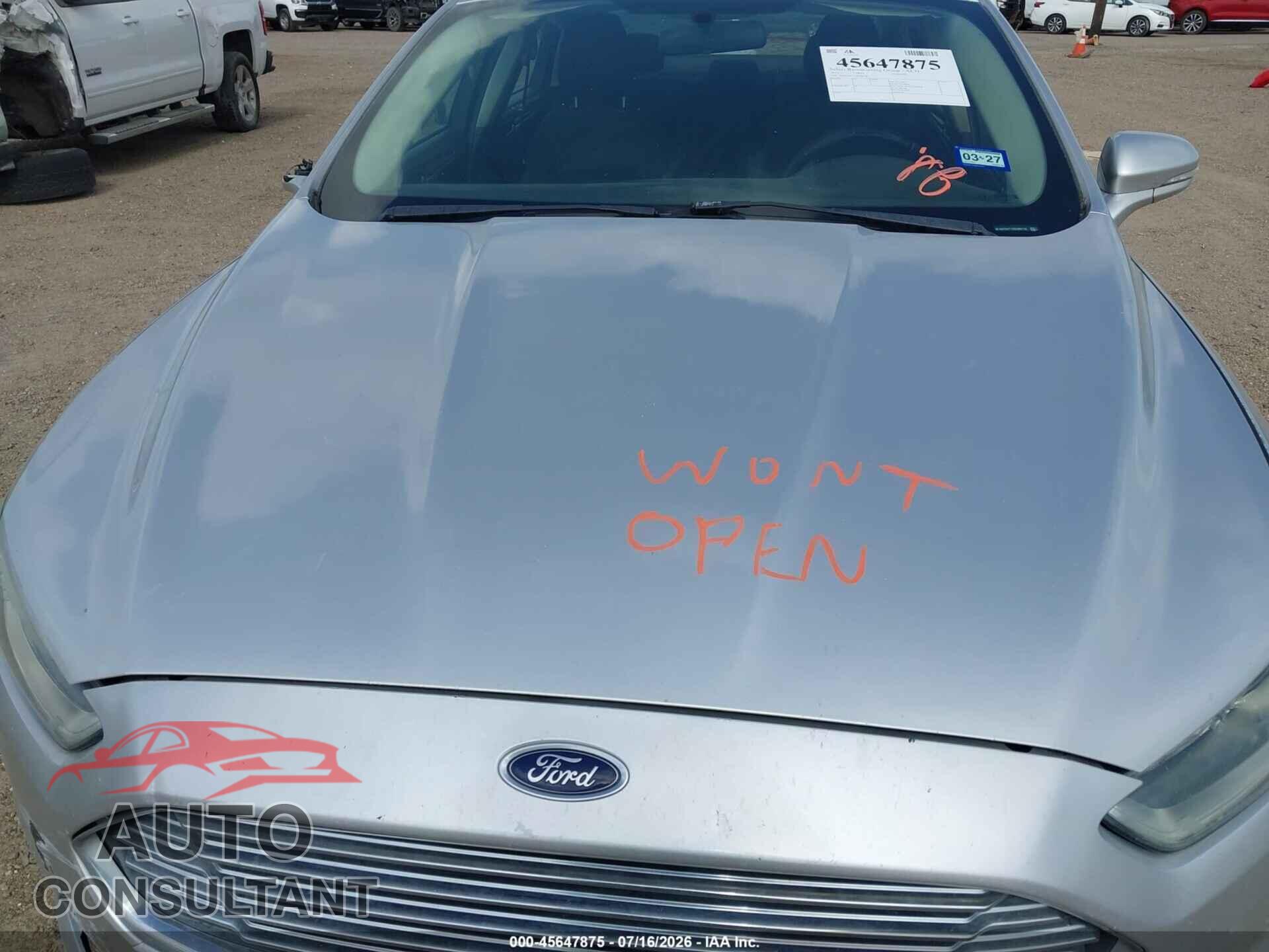 FORD FUSION 2013 - 3FA6P0H77DR306728