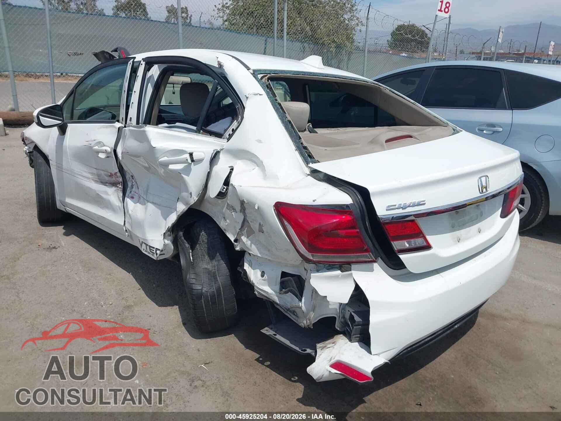 HONDA CIVIC 2014 - 19XFB2F53EE244887