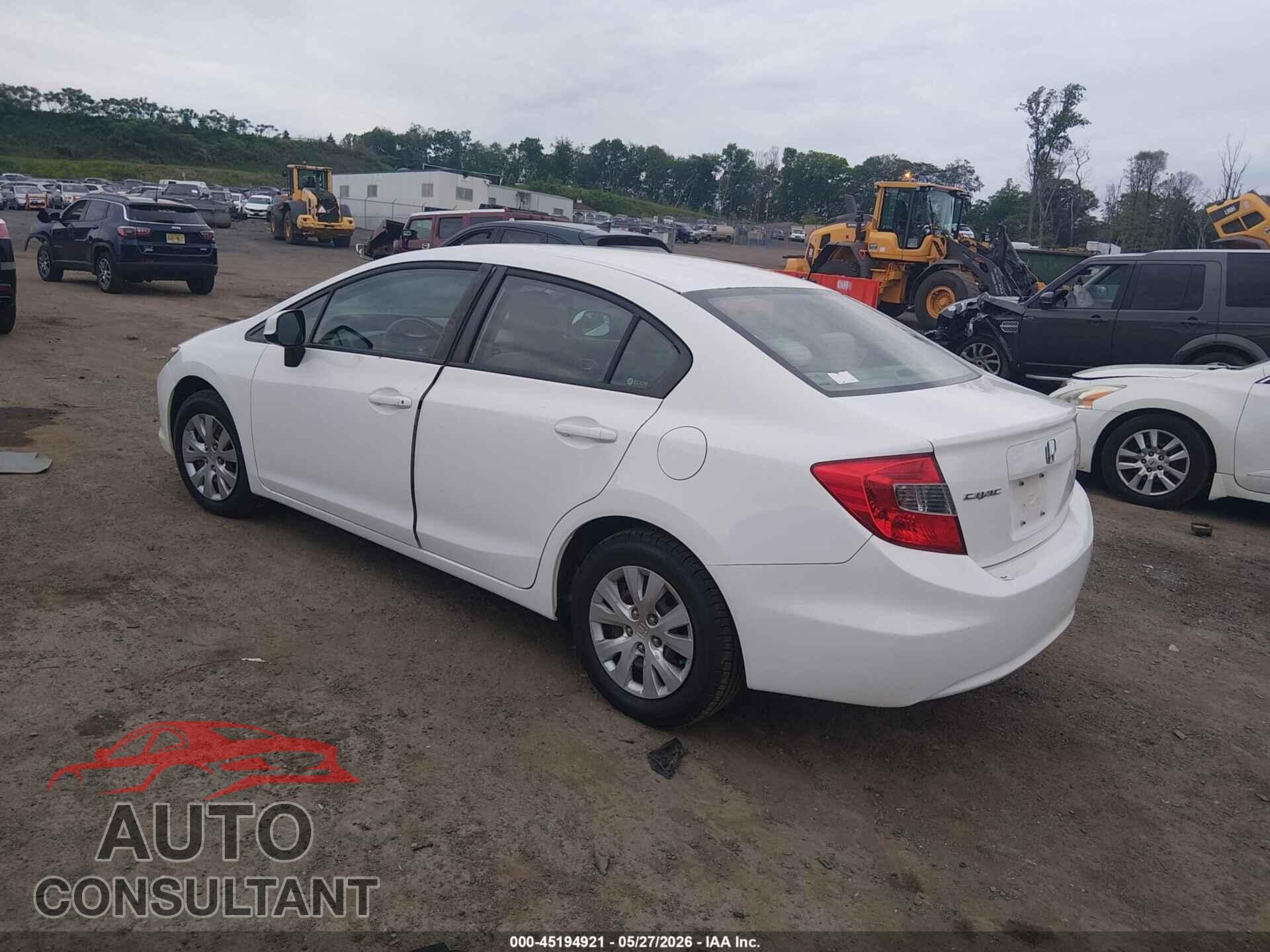 HONDA CIVIC 2012 - 19XFB2F50CE312737