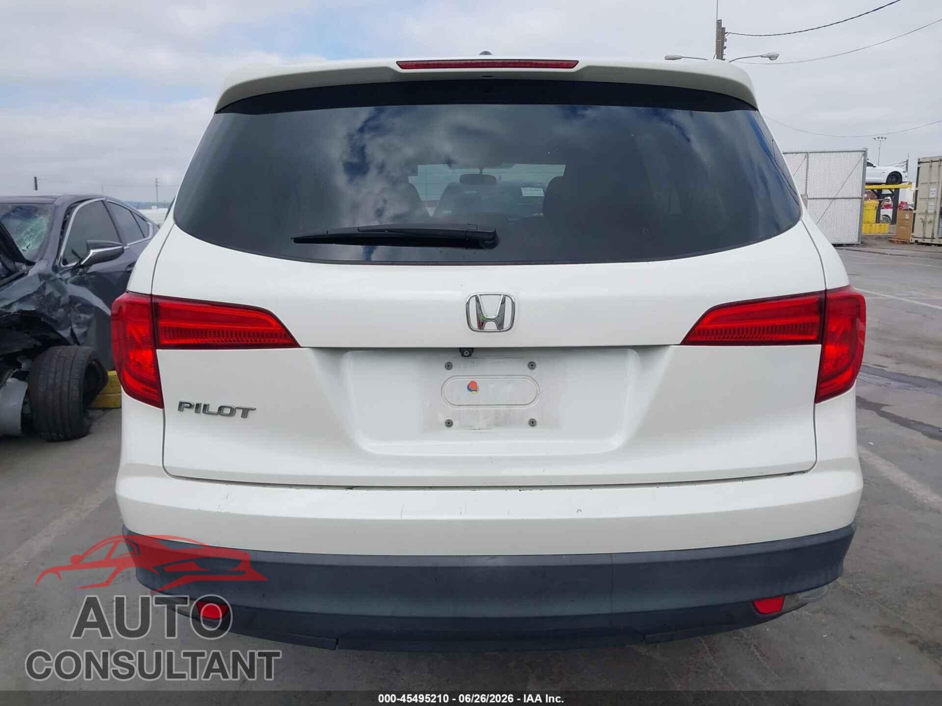 HONDA PILOT 2017 - 5FNYF5H35HB019721