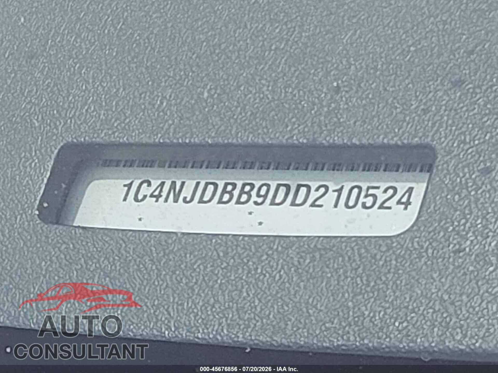 JEEP COMPASS 2013 - 1C4NJDBB9DD210524