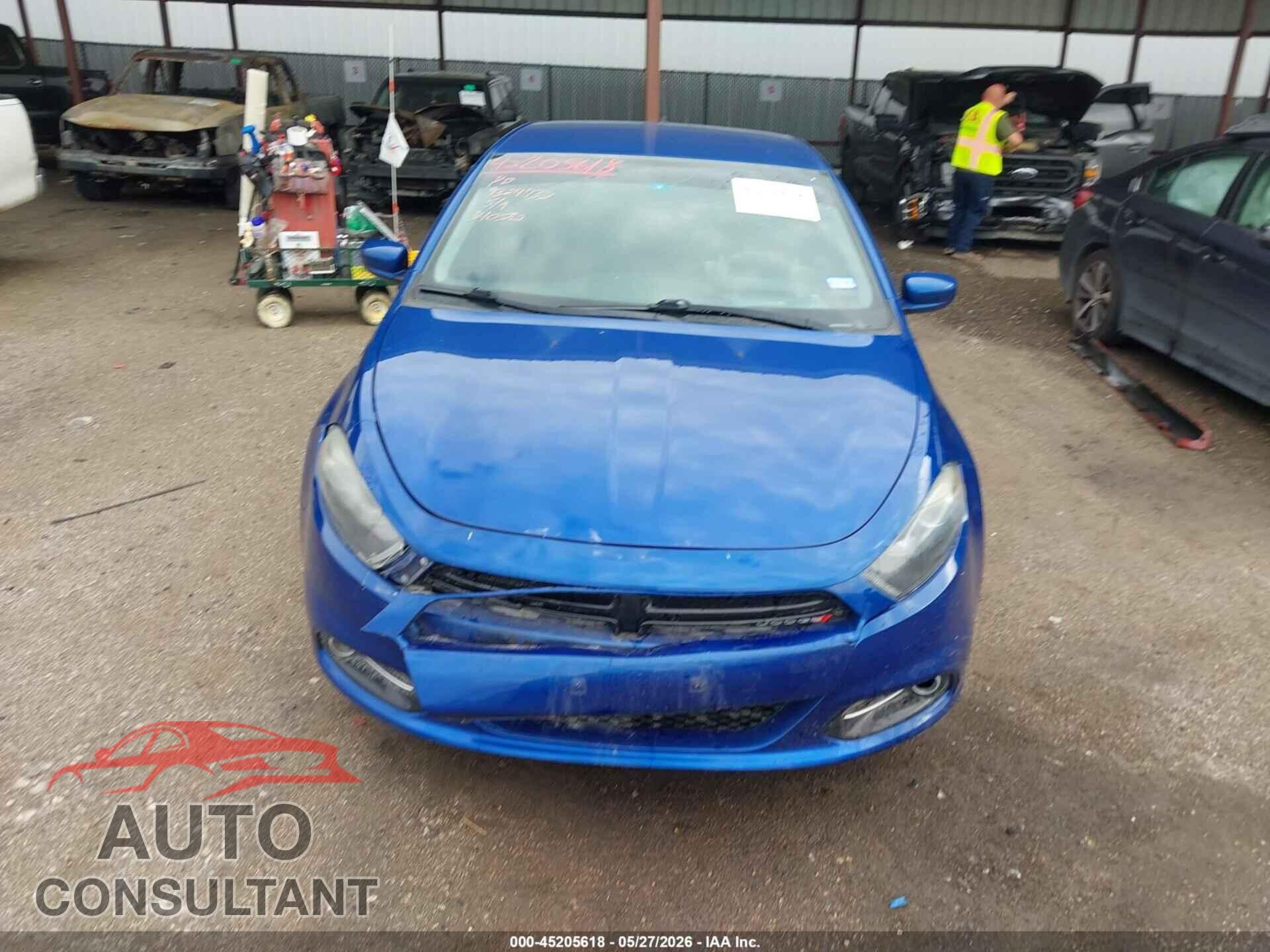 DODGE DART 2013 - 1C3CDFBA7DD340582