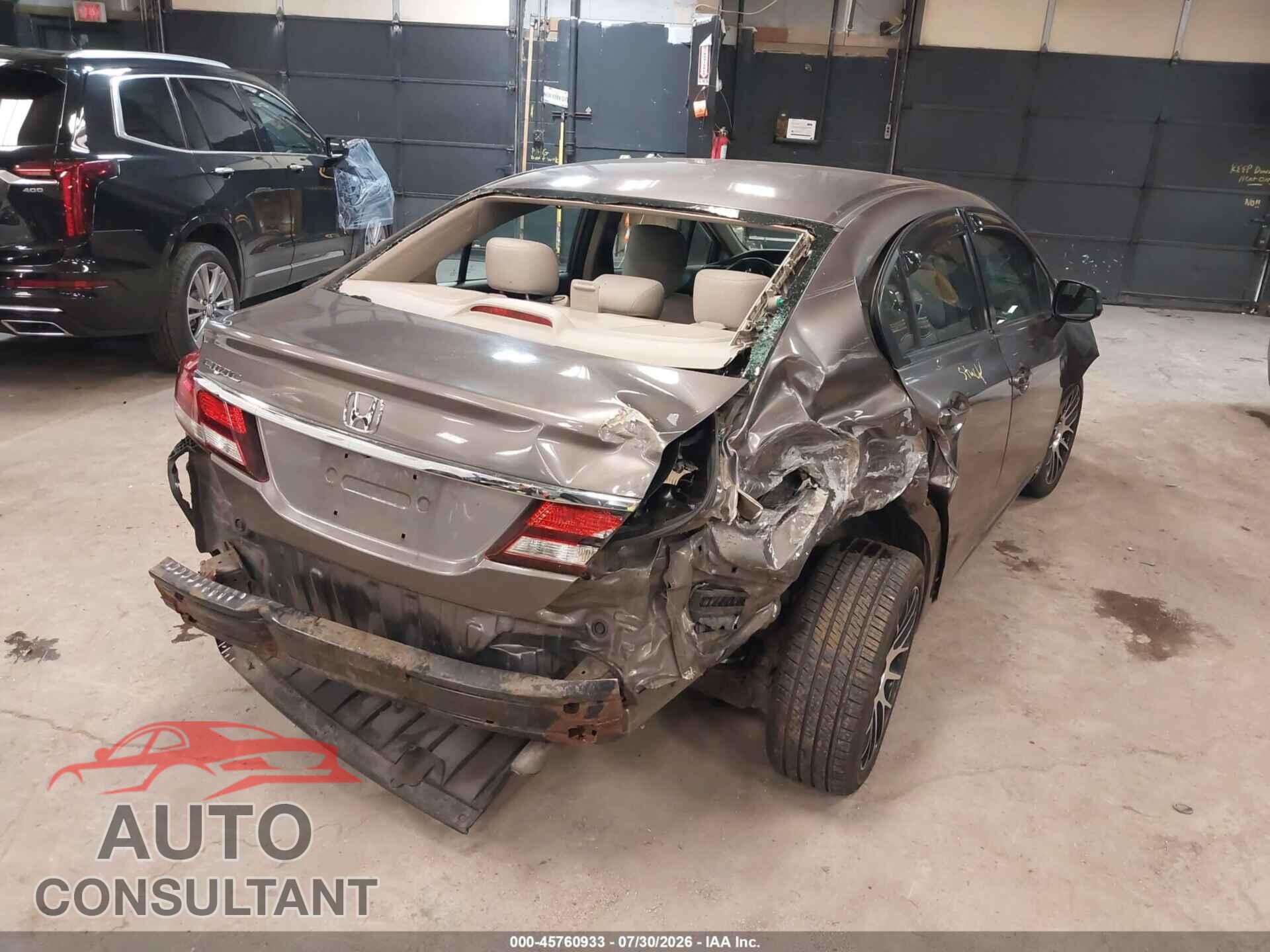 HONDA CIVIC 2013 - 19XFB2F58DE295610