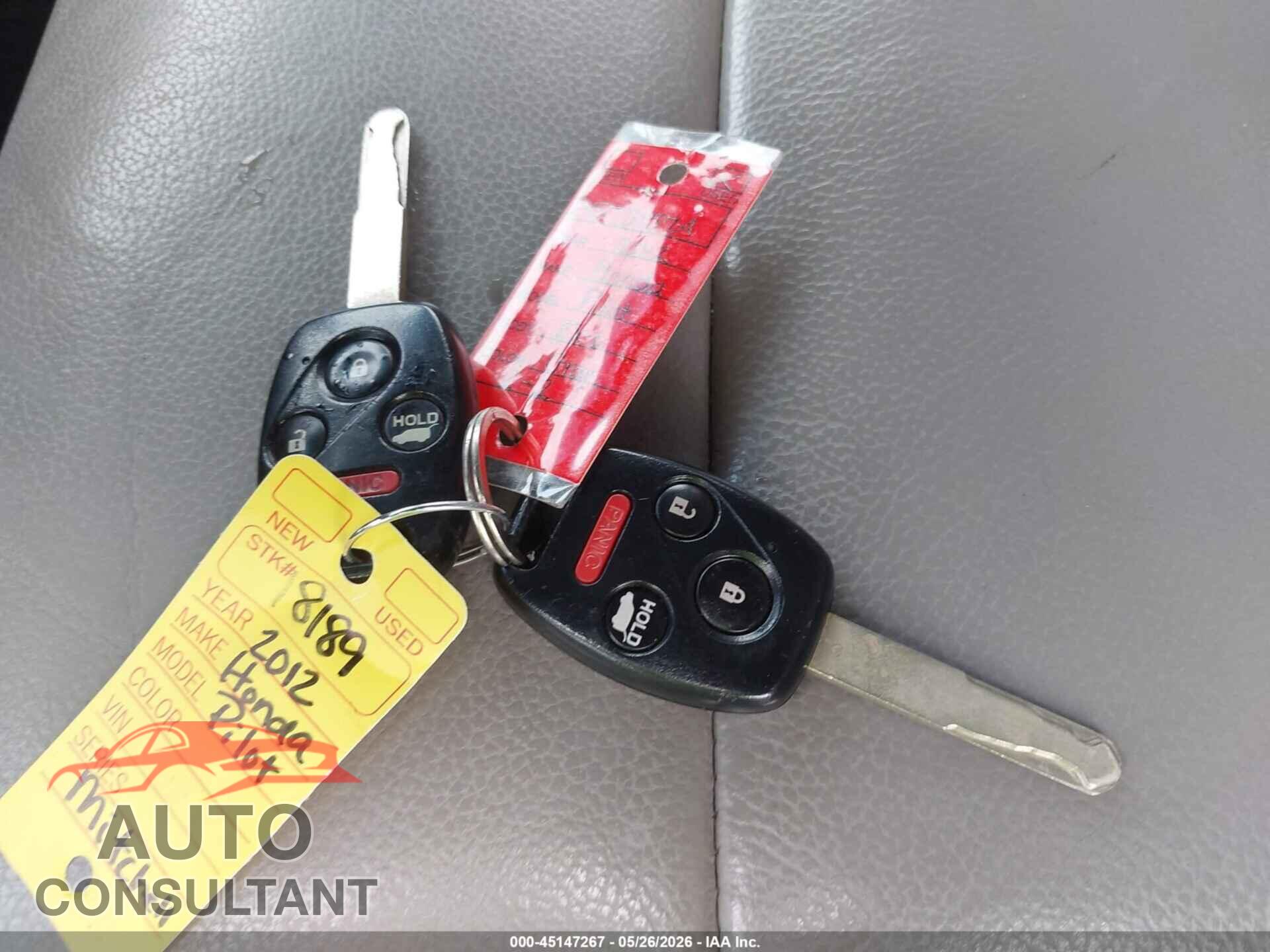 HONDA PILOT 2012 - 5FNYF4H52CB033144