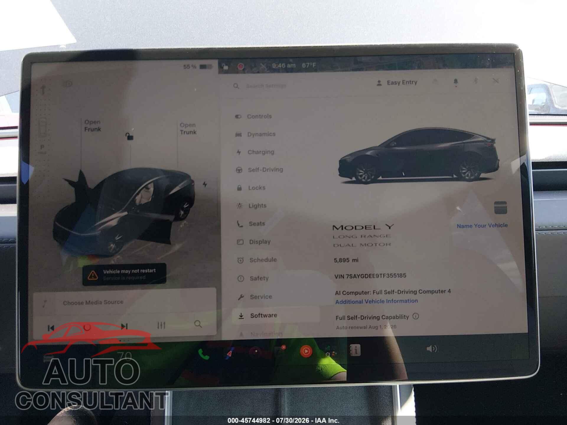 TESLA MODEL Y 2026 - 7SAYGDEE9TF355185