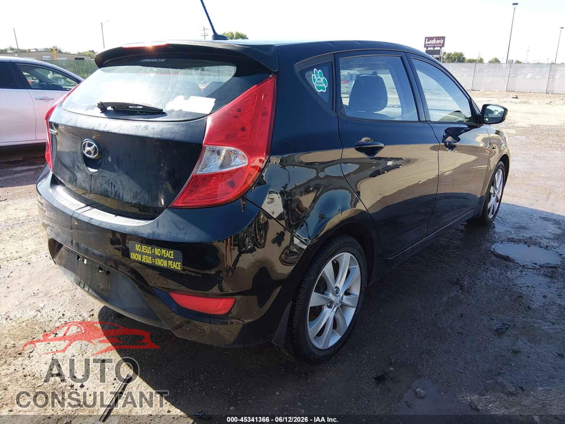 HYUNDAI ACCENT 2013 - KMHCU5AE8DU078321