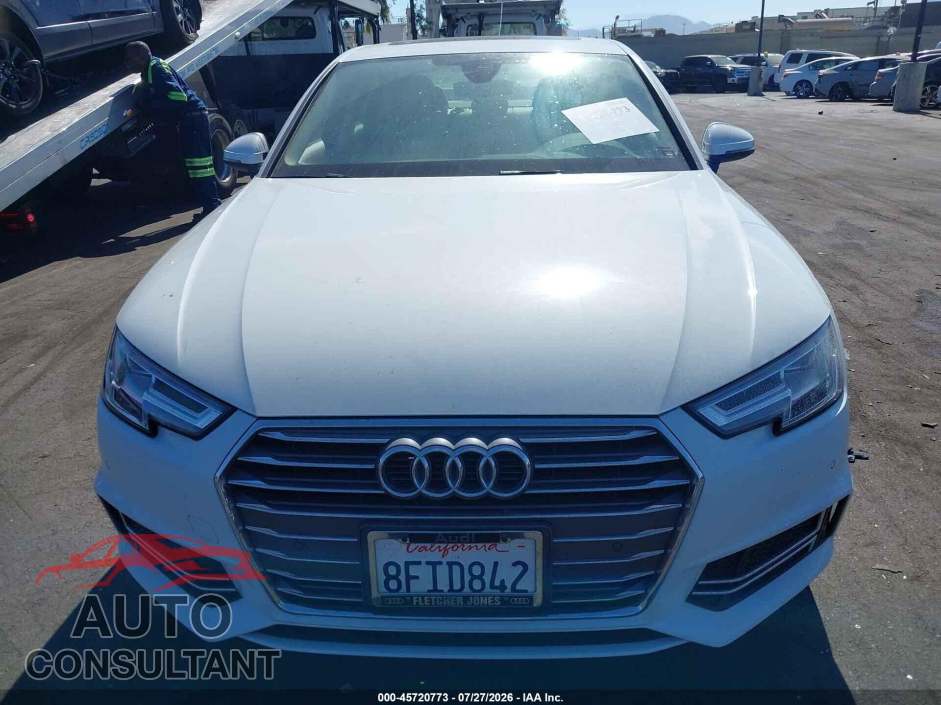 AUDI A4 2018 - WAULMAF48JA217614