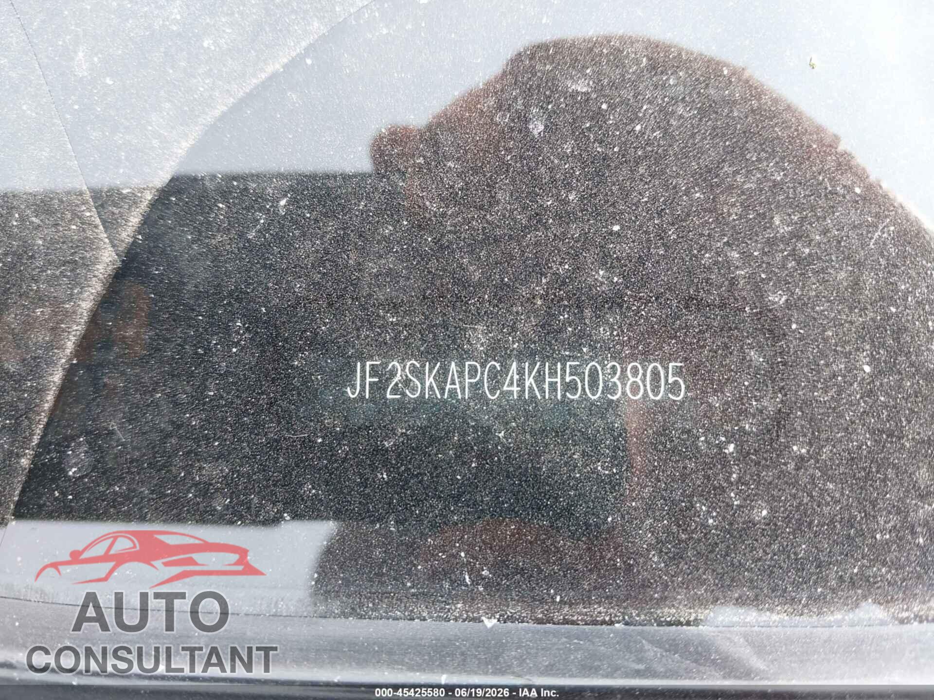 SUBARU FORESTER 2019 - JF2SKAPC4KH503805