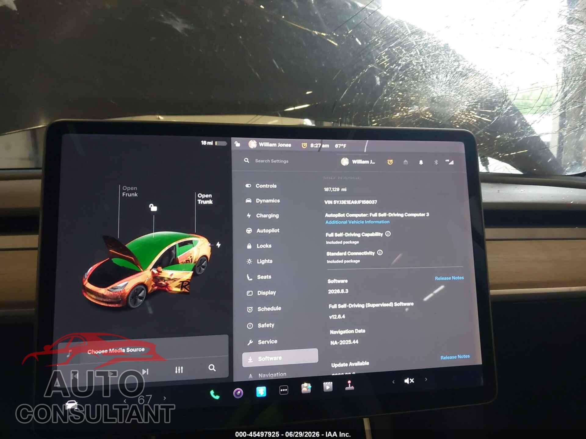 TESLA MODEL 3 2018 - 5YJ3E1EA9JF158037