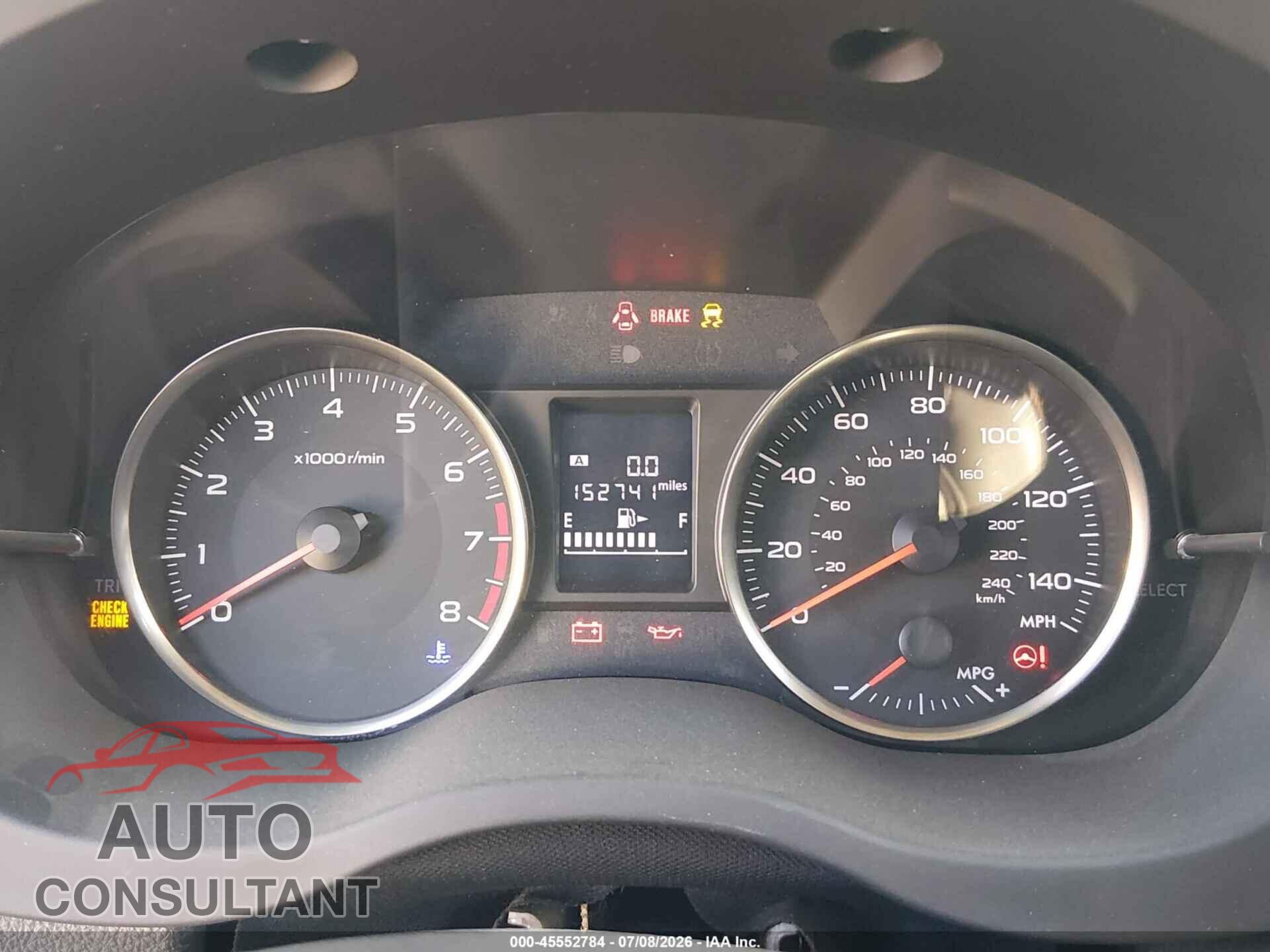 SUBARU CROSSTREK 2017 - JF2GPABC6H9219903