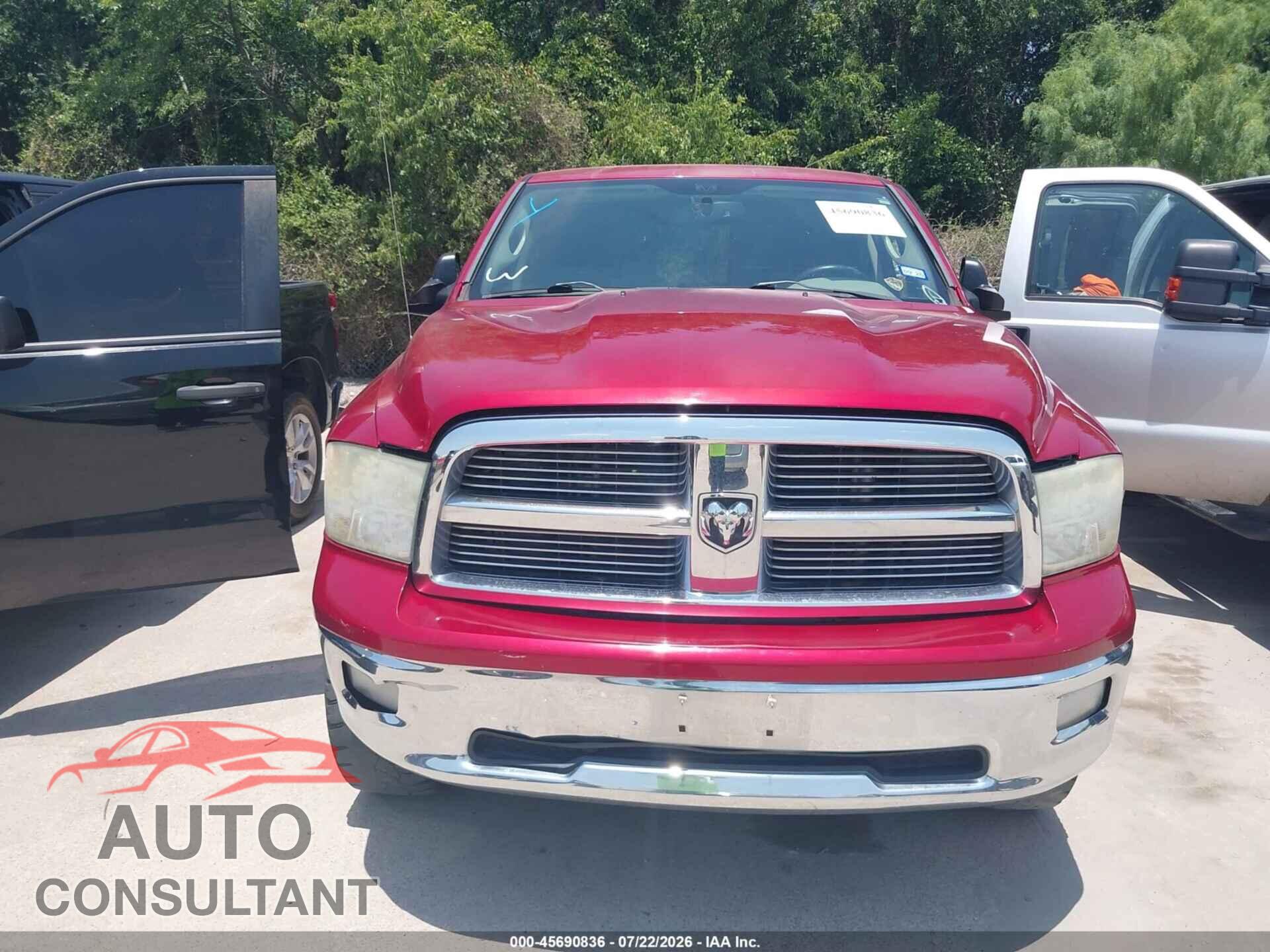 DODGE RAM 1500 2010 - 1D7RB1GT4AS250800