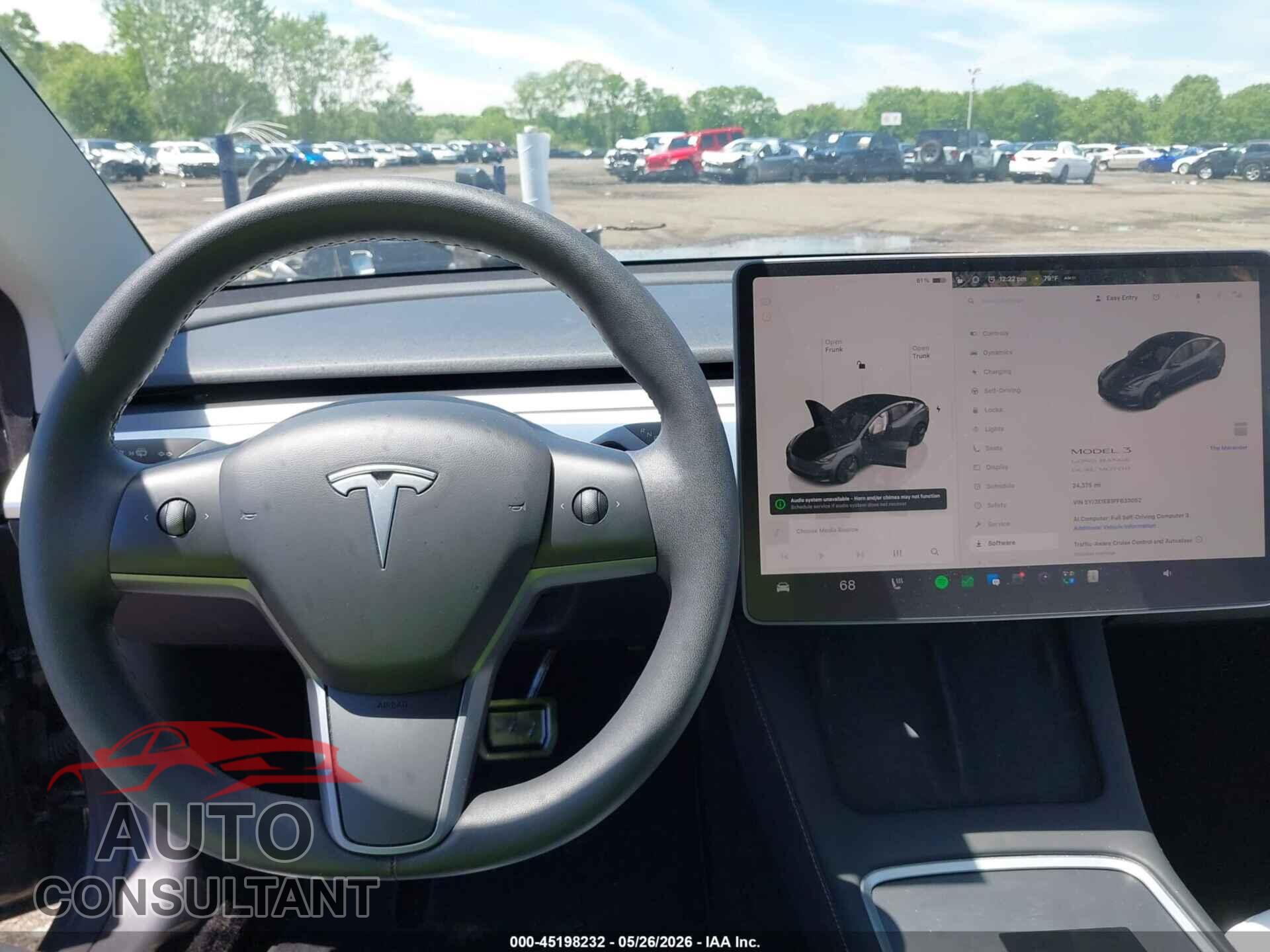 TESLA MODEL 3 2023 - 5YJ3E1EB1PF633052