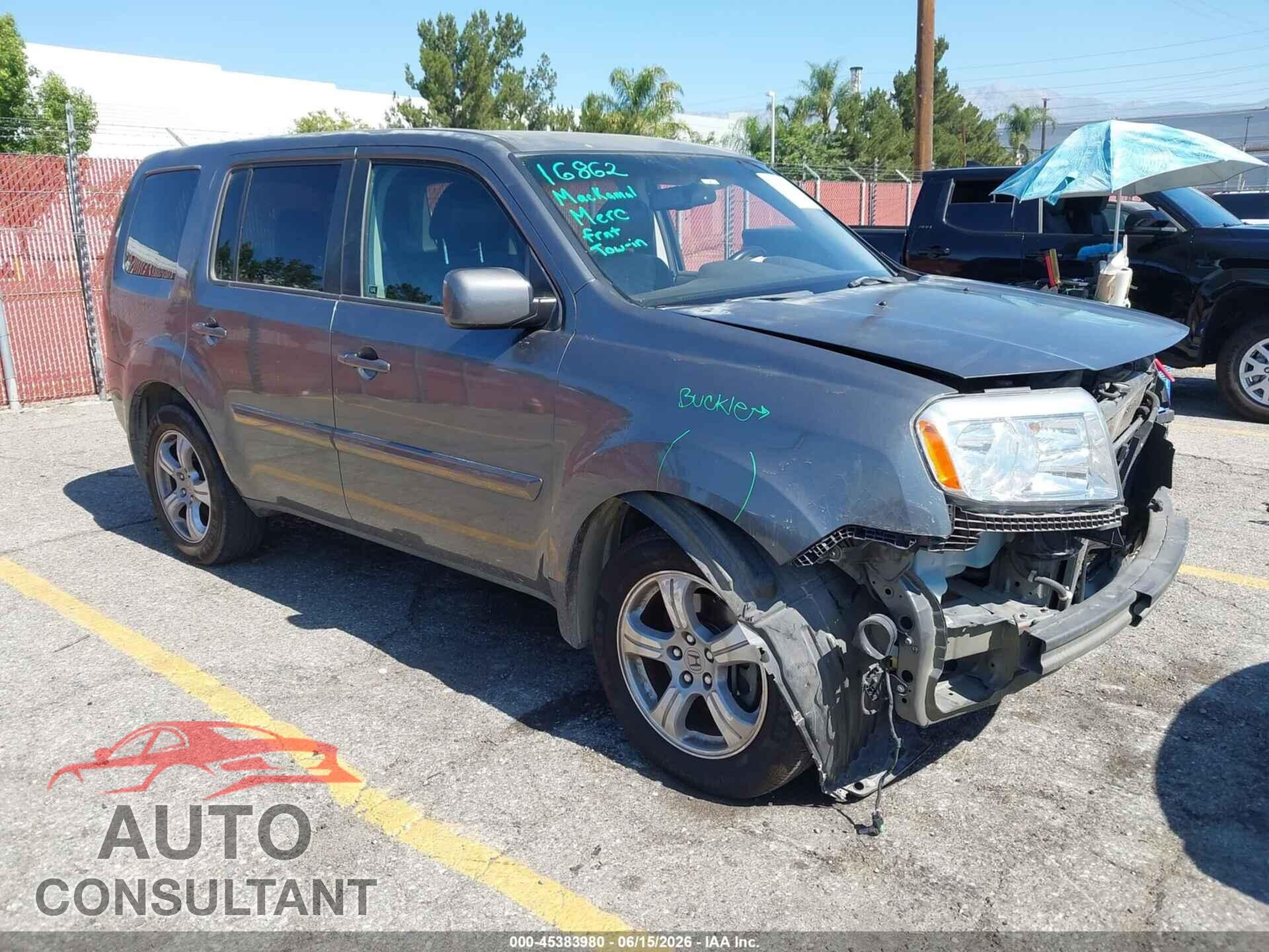 HONDA PILOT 2012 - 5FNYF3H74CB041242