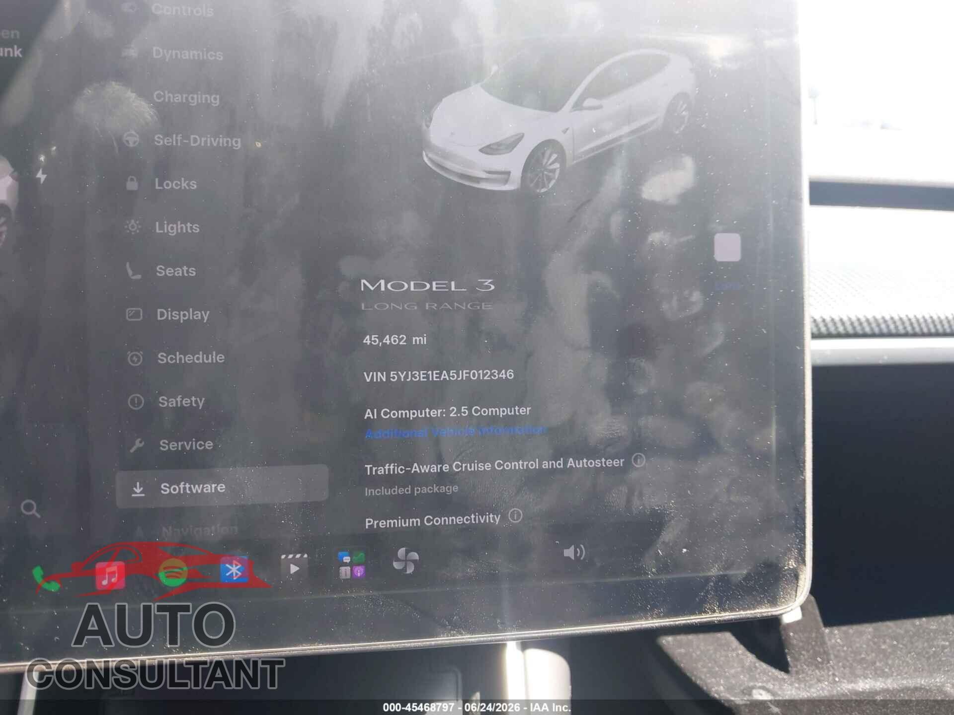 TESLA MODEL 3 2018 - 5YJ3E1EA5JF012346