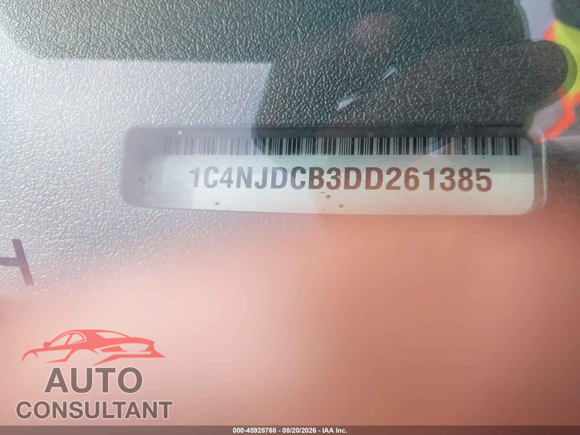 JEEP COMPASS 2013 - 1C4NJDCB3DD261385