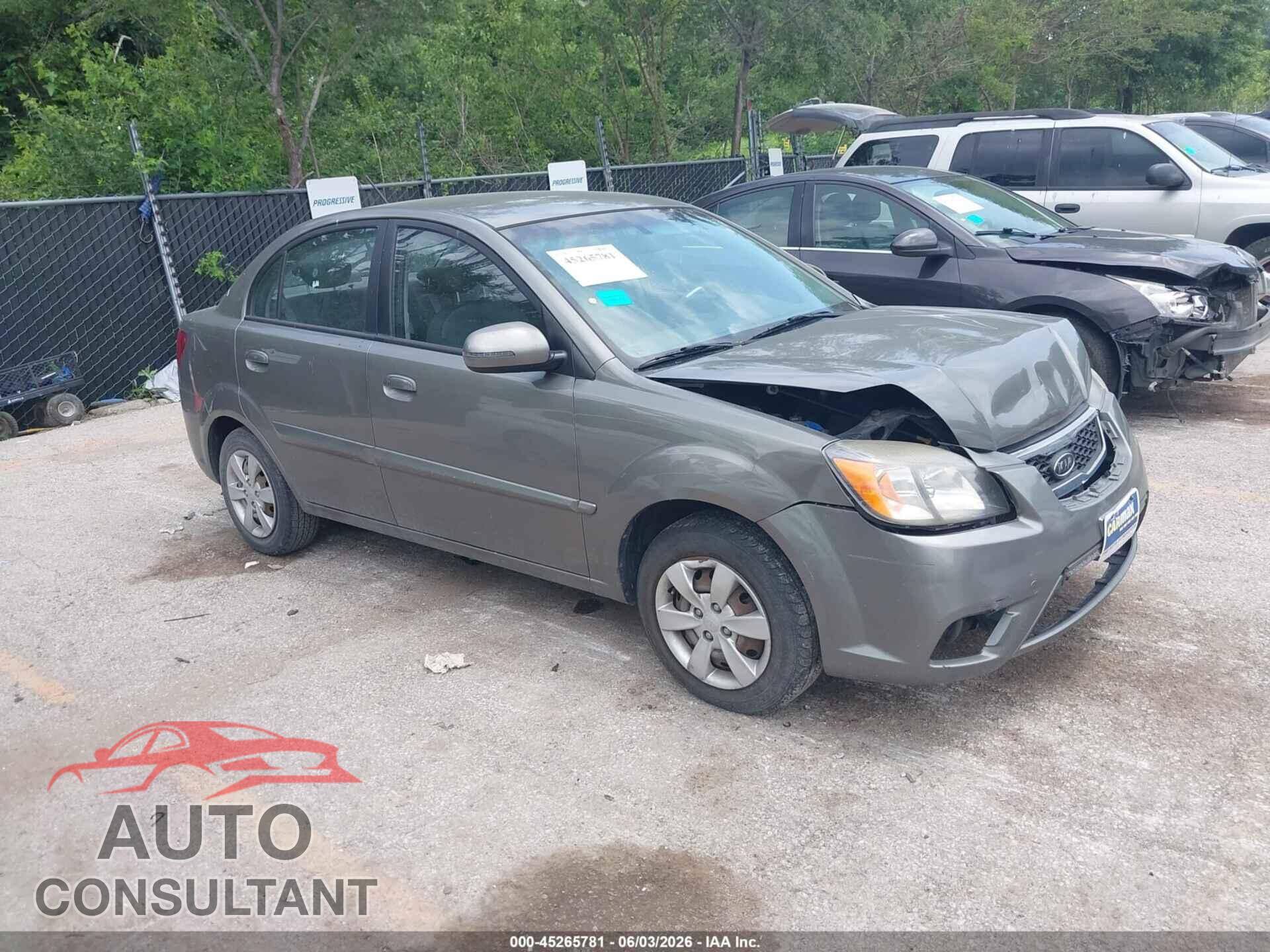 KIA RIO 2011 - KNADH4A34B6868252