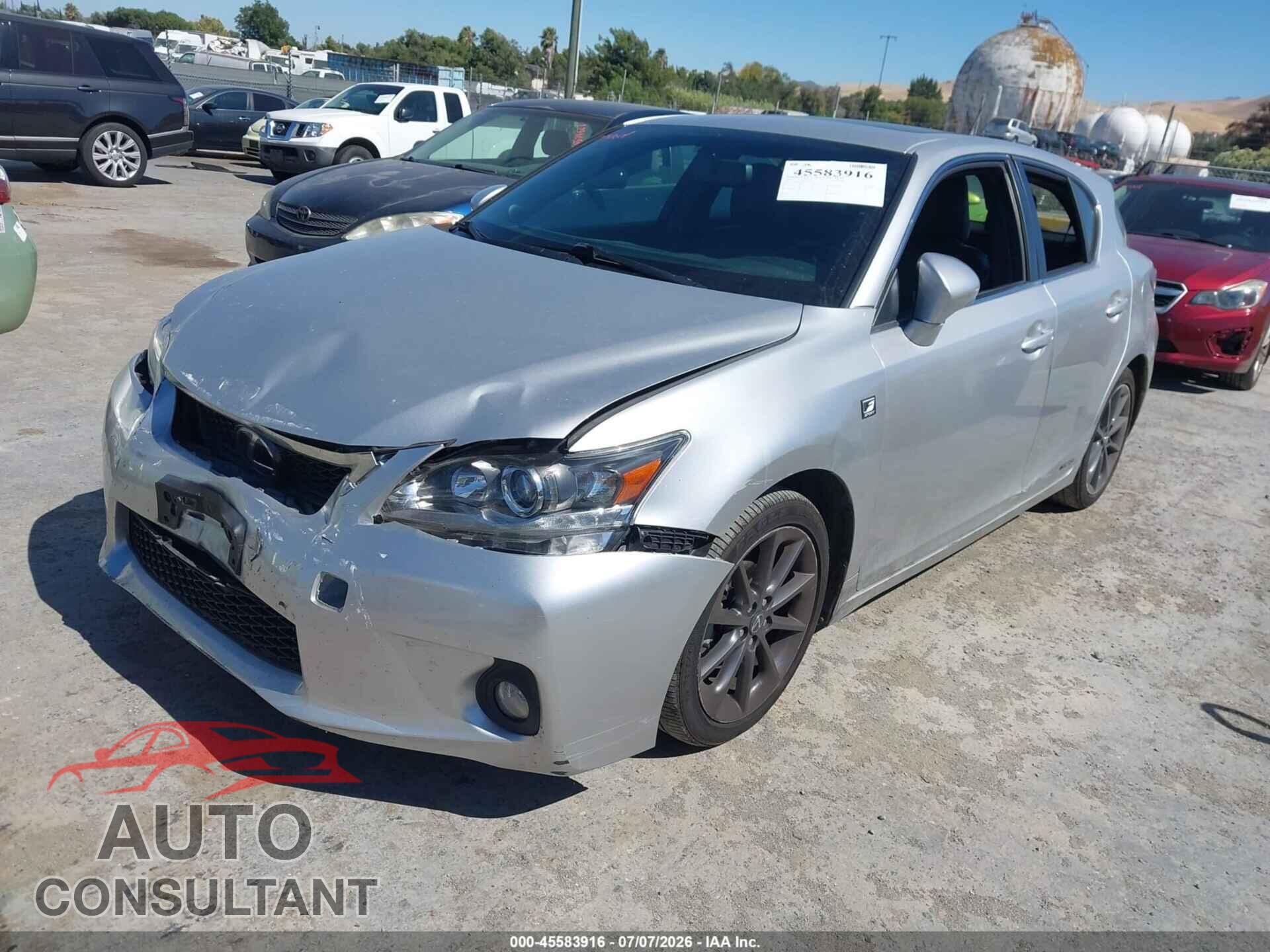 LEXUS CT 200H 2013 - JTHKD5BHXD2170372