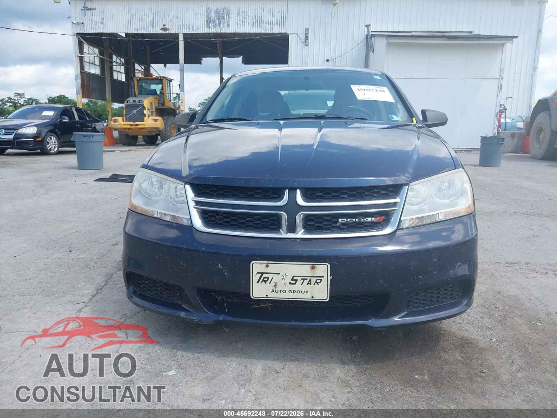 DODGE AVENGER 2012 - 1C3CDZAG8CN309356
